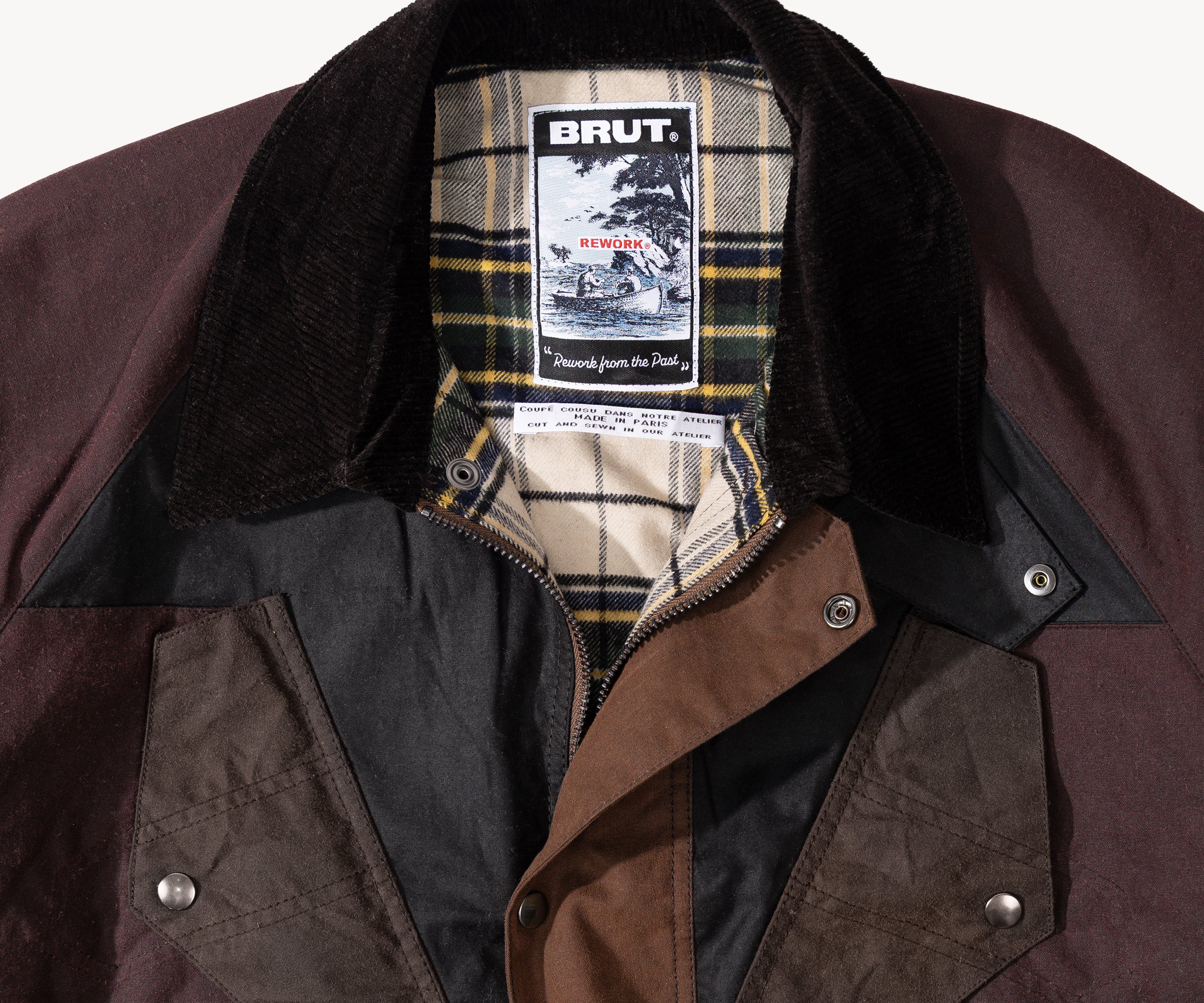 REWORK® TACTICAL WAX JACKET - N° 033 Coats & Jackets X-LARGE / BROWN - BRUT Clothing US