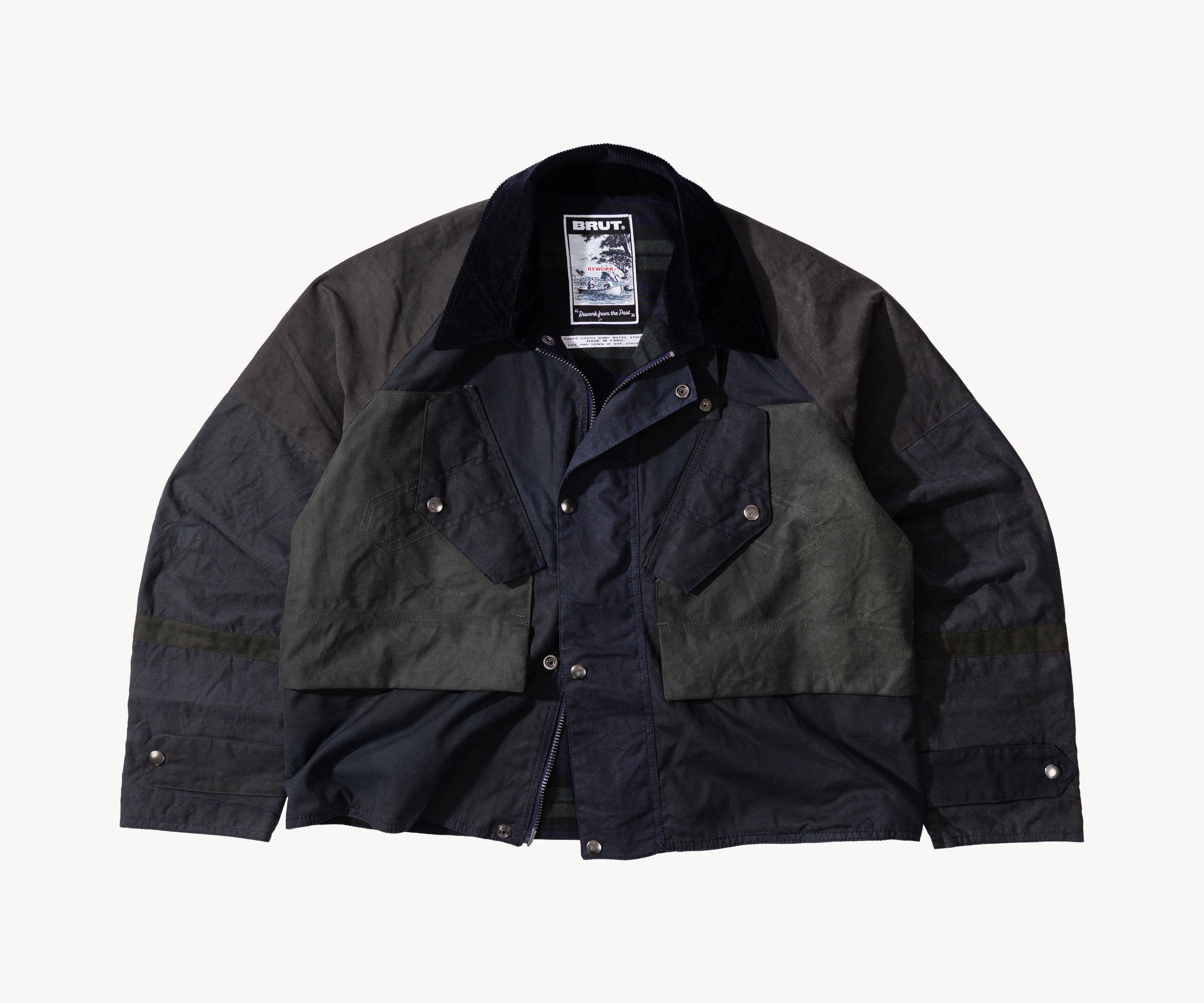 REWORK® TACTICAL WAX JACKET - N° 001 Coats & Jackets SMALL / BLUE - BRUT Clothing US