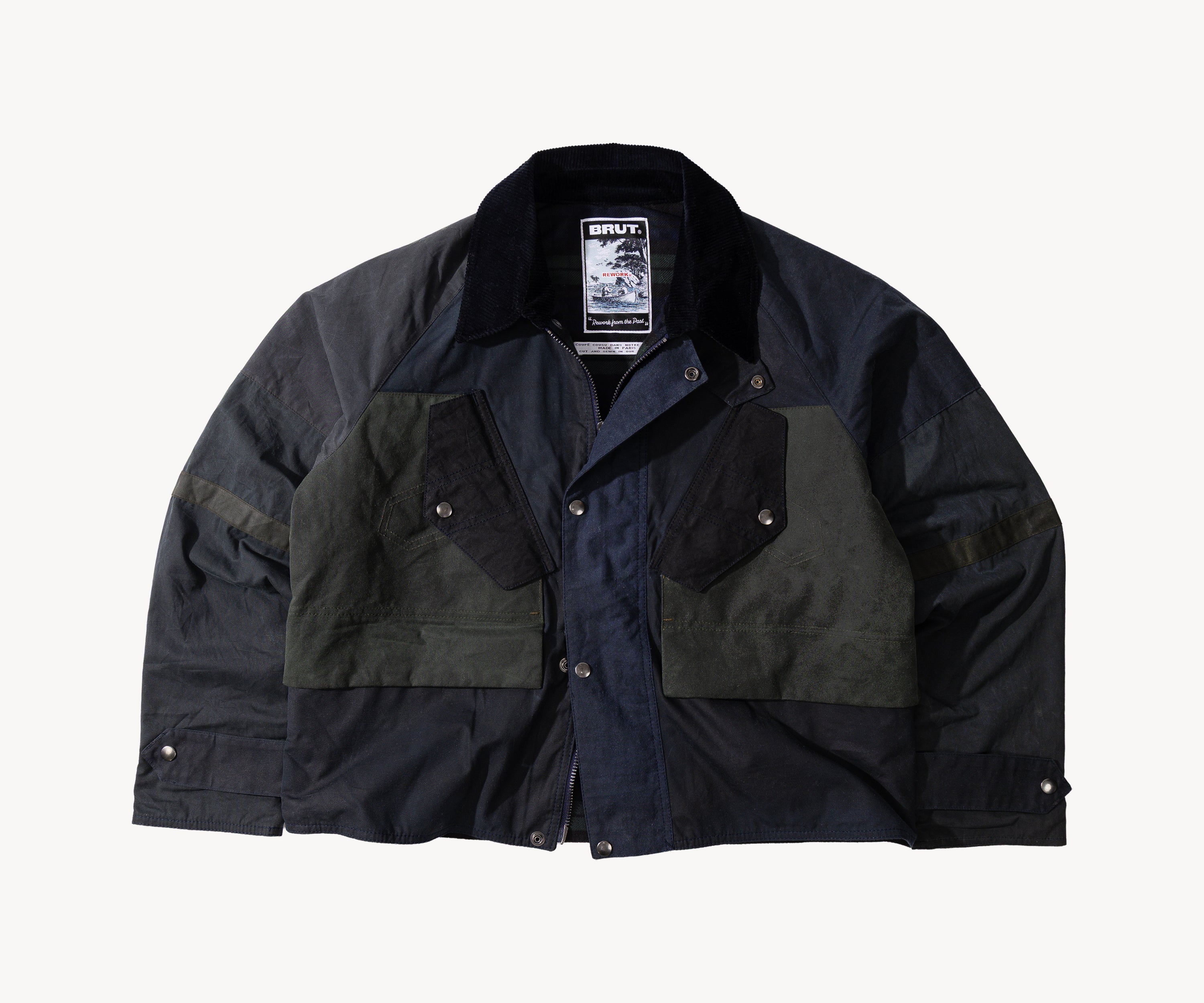 REWORK® TACTICAL WAX JACKET - N° 003 Coats & Jackets SMALL / BLUE - BRUT Clothing US