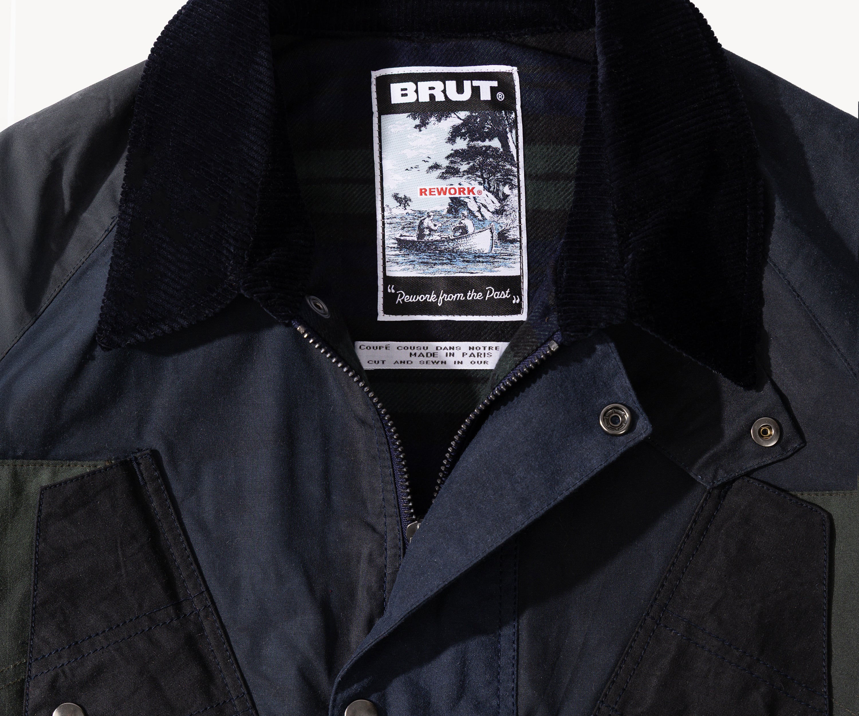 REWORK® TACTICAL WAX JACKET - N° 003 Coats & Jackets SMALL / BLUE - BRUT Clothing US