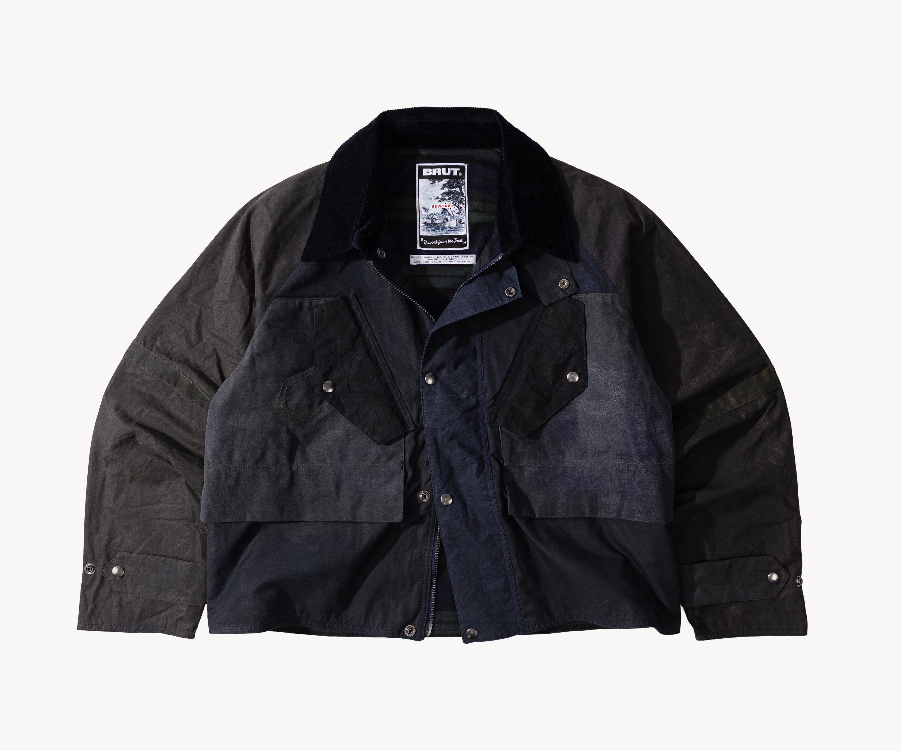 REWORK® TACTICAL WAX JACKET - N° 002 Coats & Jackets SMALL / BLUE - BRUT Clothing US
