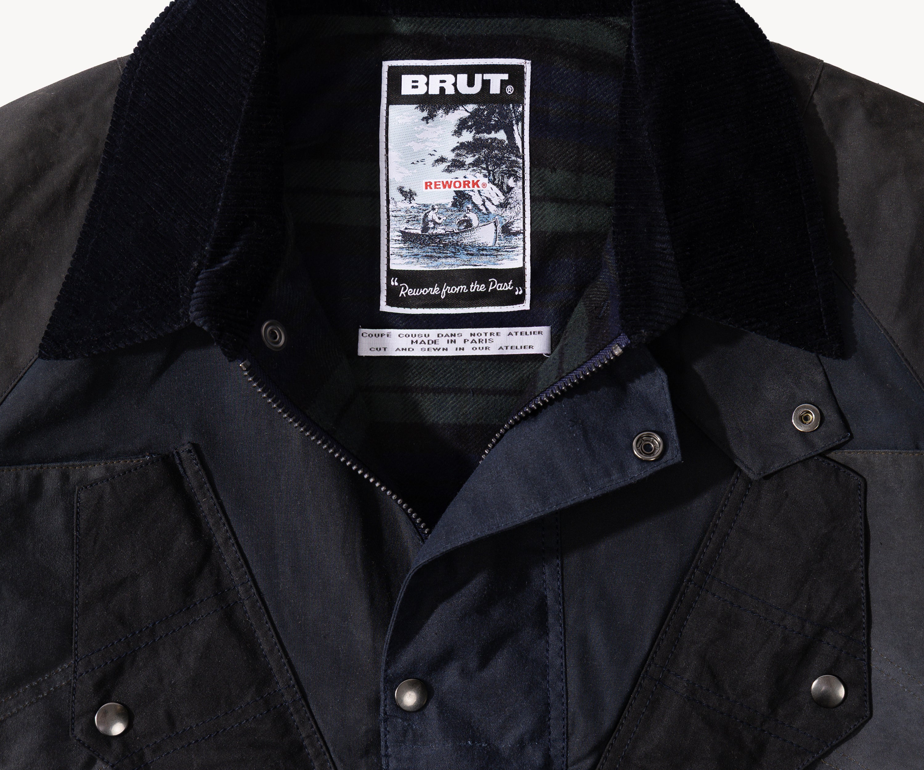 REWORK® TACTICAL WAX JACKET - N° 002 Coats & Jackets SMALL / BLUE - BRUT Clothing US