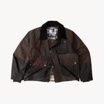 REWORK® FLY WAX JACKET - N° 047 Coats & Jackets LARGE / BROWN - BRUT Clothing US