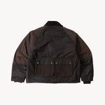 REWORK® FLY WAX JACKET - N° 047 Coats & Jackets LARGE / BROWN - BRUT Clothing US