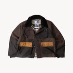 REWORK® FLY WAX JACKET - N° 048 Coats & Jackets LARGE / BROWN - BRUT Clothing US