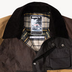 REWORK® FLY WAX JACKET - N° 049 Coats & Jackets LARGE / BROWN - BRUT Clothing US