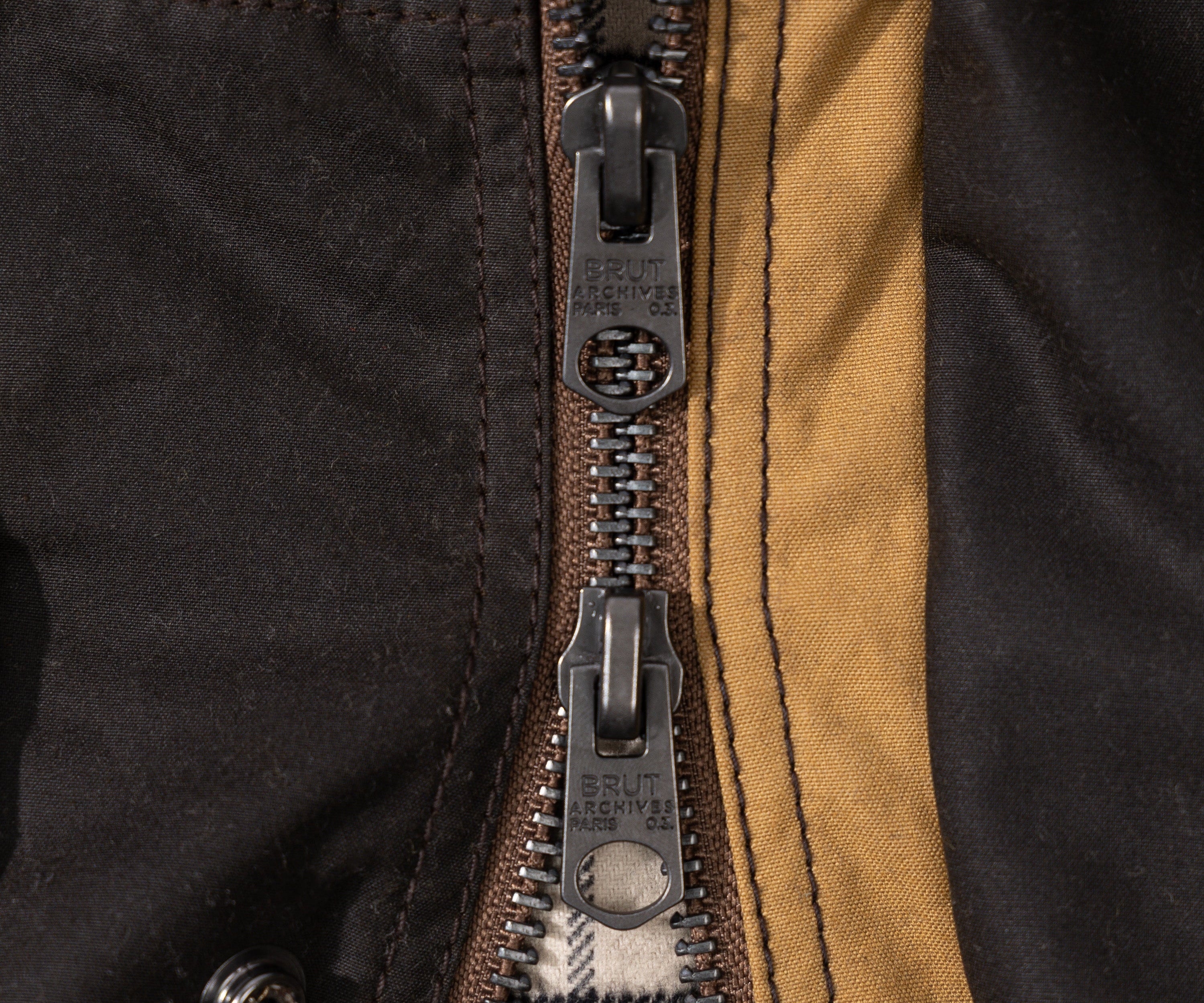REWORK® FLY WAX JACKET - N° 049 Coats & Jackets LARGE / BROWN - BRUT Clothing US