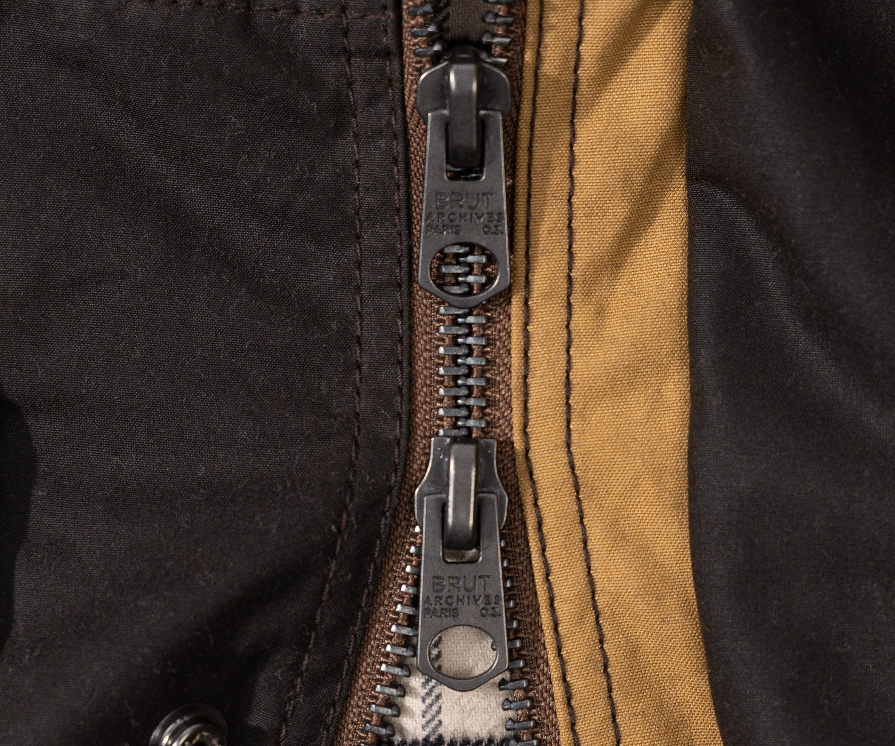 REWORK® FLY WAX JACKET - N° 049 Coats & Jackets LARGE / BROWN - BRUT Clothing US