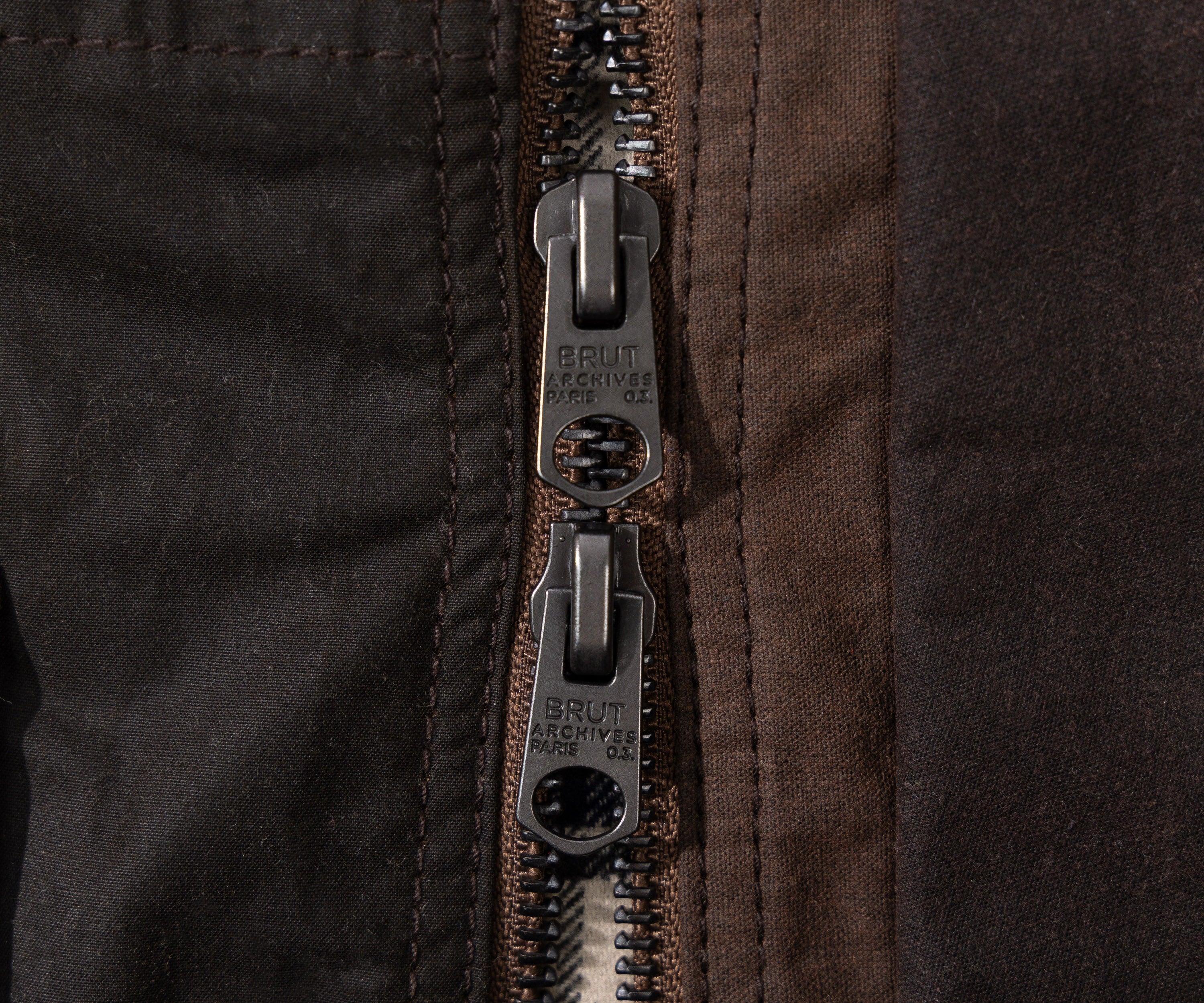 REWORK® FLY WAX JACKET - N° 050 Coats & Jackets LARGE / BROWN - BRUT Clothing US