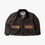 REWORK® FLY WAX JACKET - N° 051 Coats & Jackets LARGE / BROWN - BRUT Clothing US