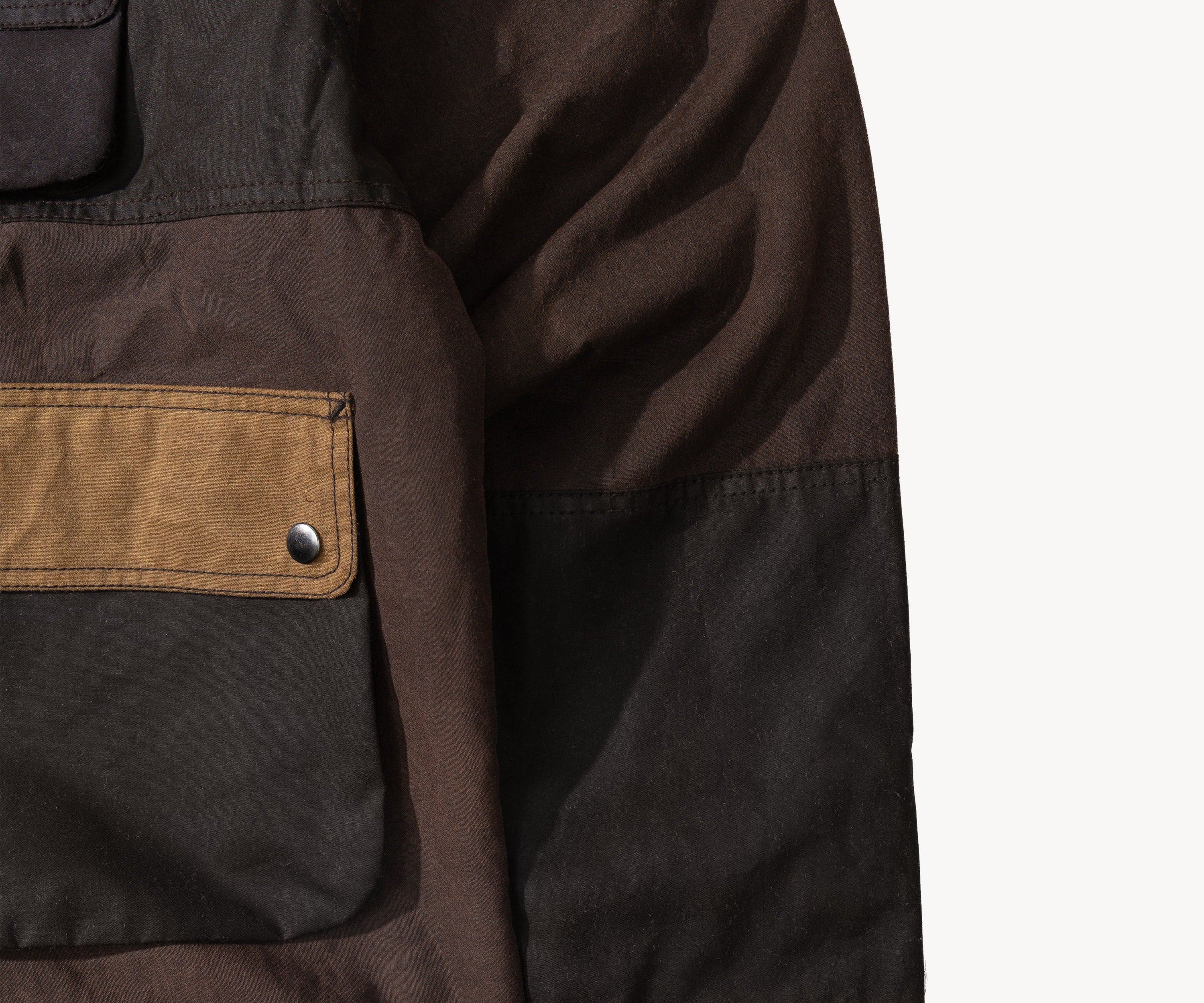 REWORK® FLY WAX JACKET - N° 051 Coats & Jackets LARGE / BROWN - BRUT Clothing US