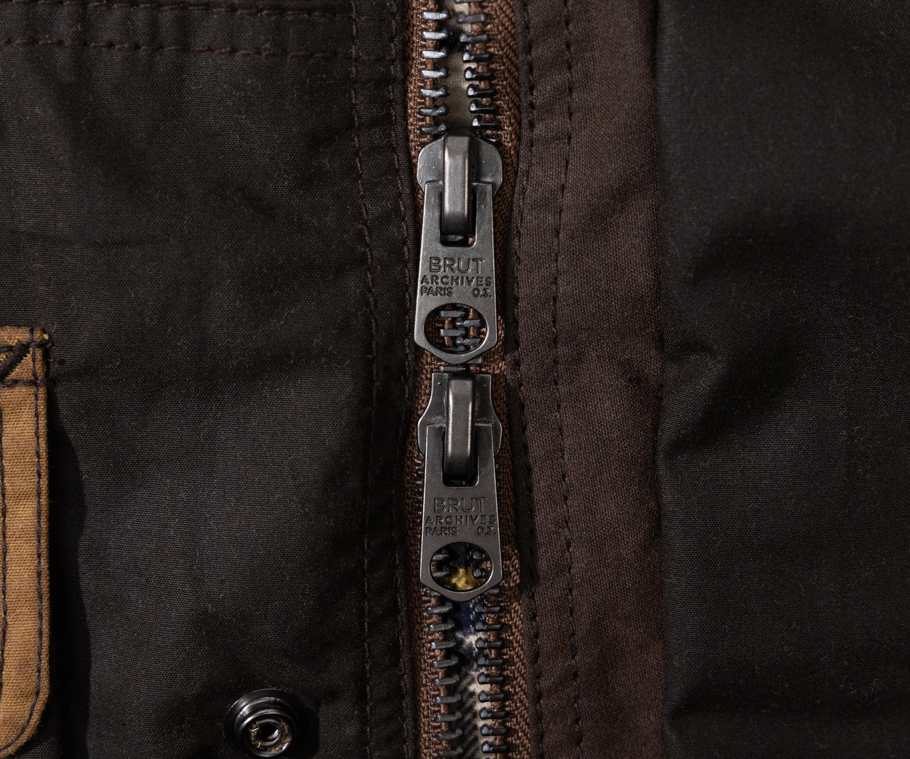 REWORK® FLY WAX JACKET - N° 051 Coats & Jackets LARGE / BROWN - BRUT Clothing US