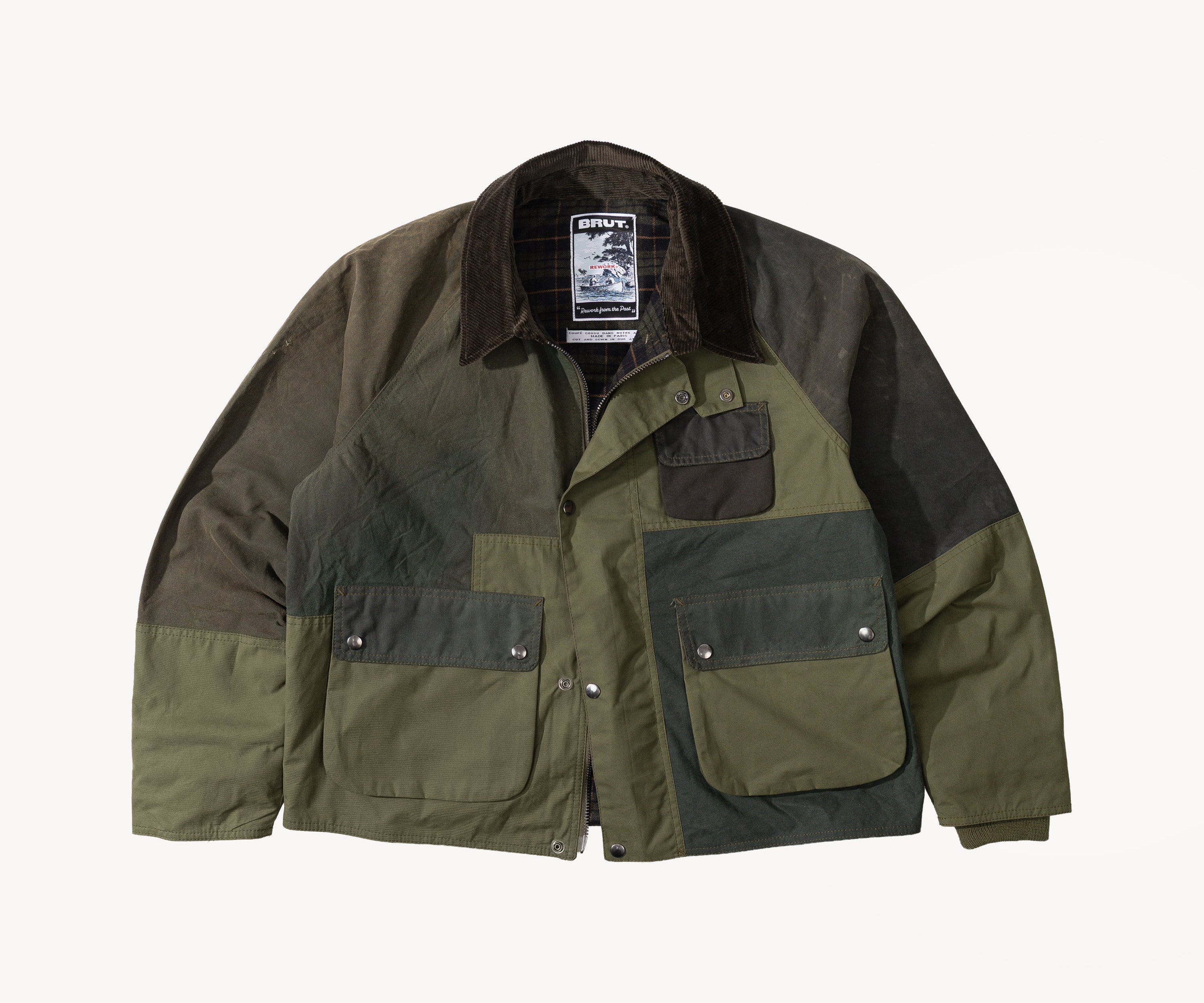 REWORK® FLY WAX JACKET - N° 013 Coats & Jackets MEDIUM / GREEN - BRUT Clothing US