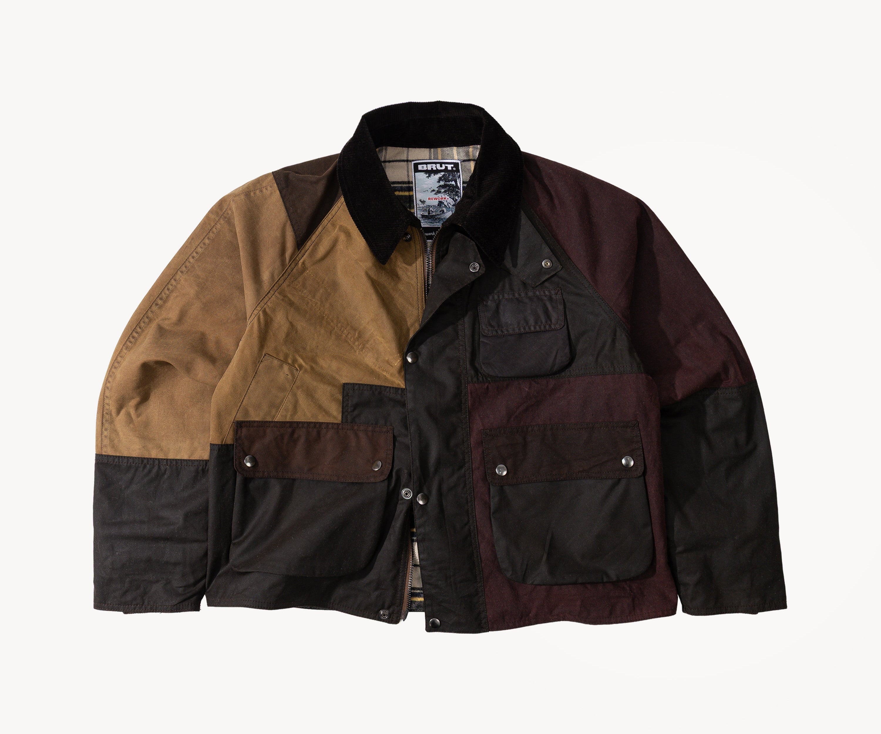 REWORK® FLY WAX JACKET - N° 027 Coats & Jackets MEDIUM / BROWN - BRUT Clothing US