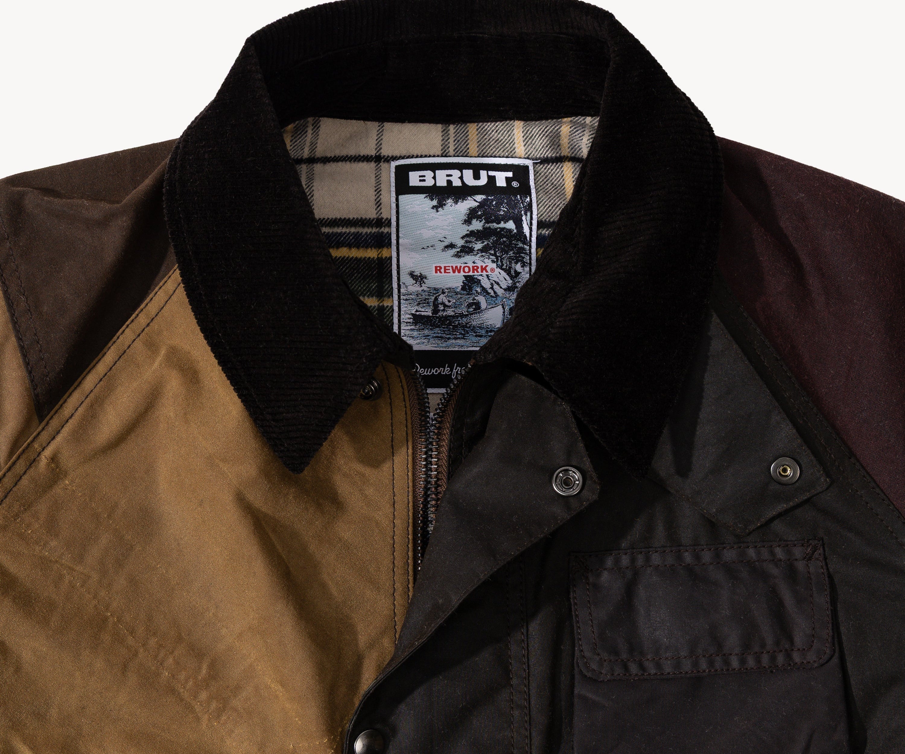 REWORK® FLY WAX JACKET - N° 027 Coats & Jackets MEDIUM / BROWN - BRUT Clothing US