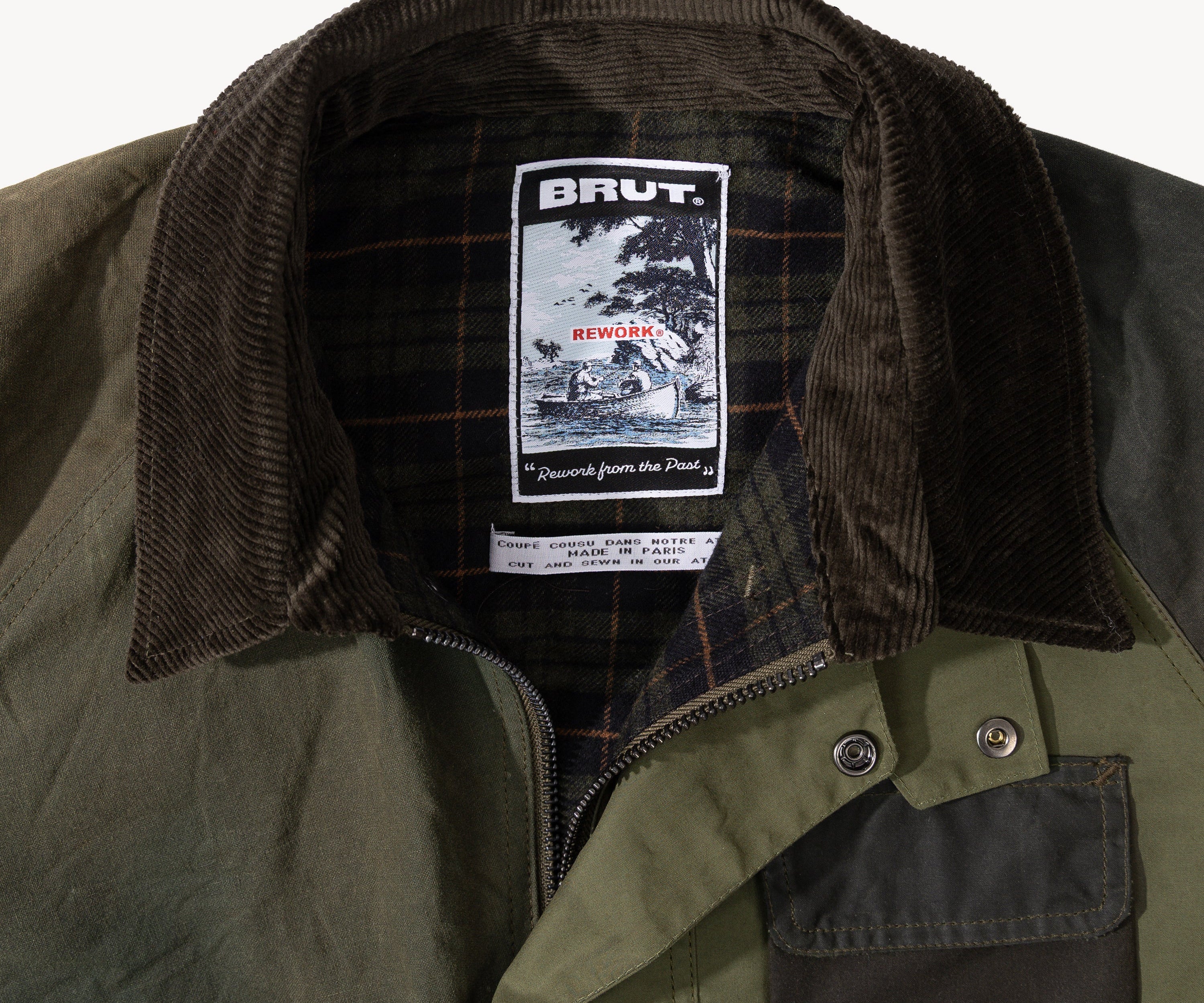 REWORK® FLY WAX JACKET - N° 013 Coats & Jackets MEDIUM / GREEN - BRUT Clothing US