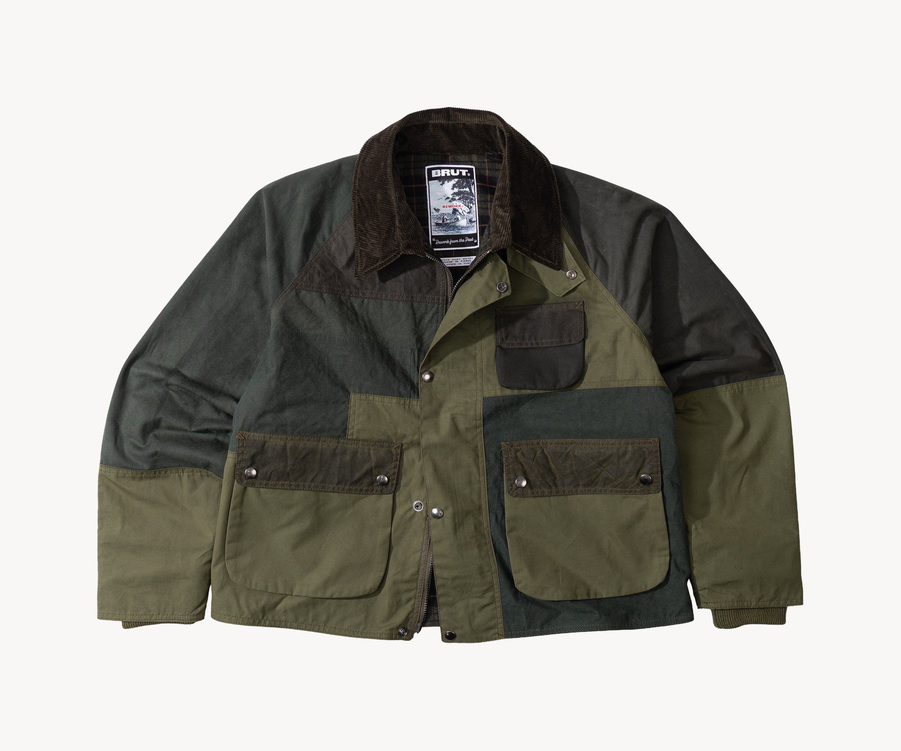 REWORK® FLY WAX JACKET - N° 017 Coats & Jackets MEDIUM / GREEN - BRUT Clothing US