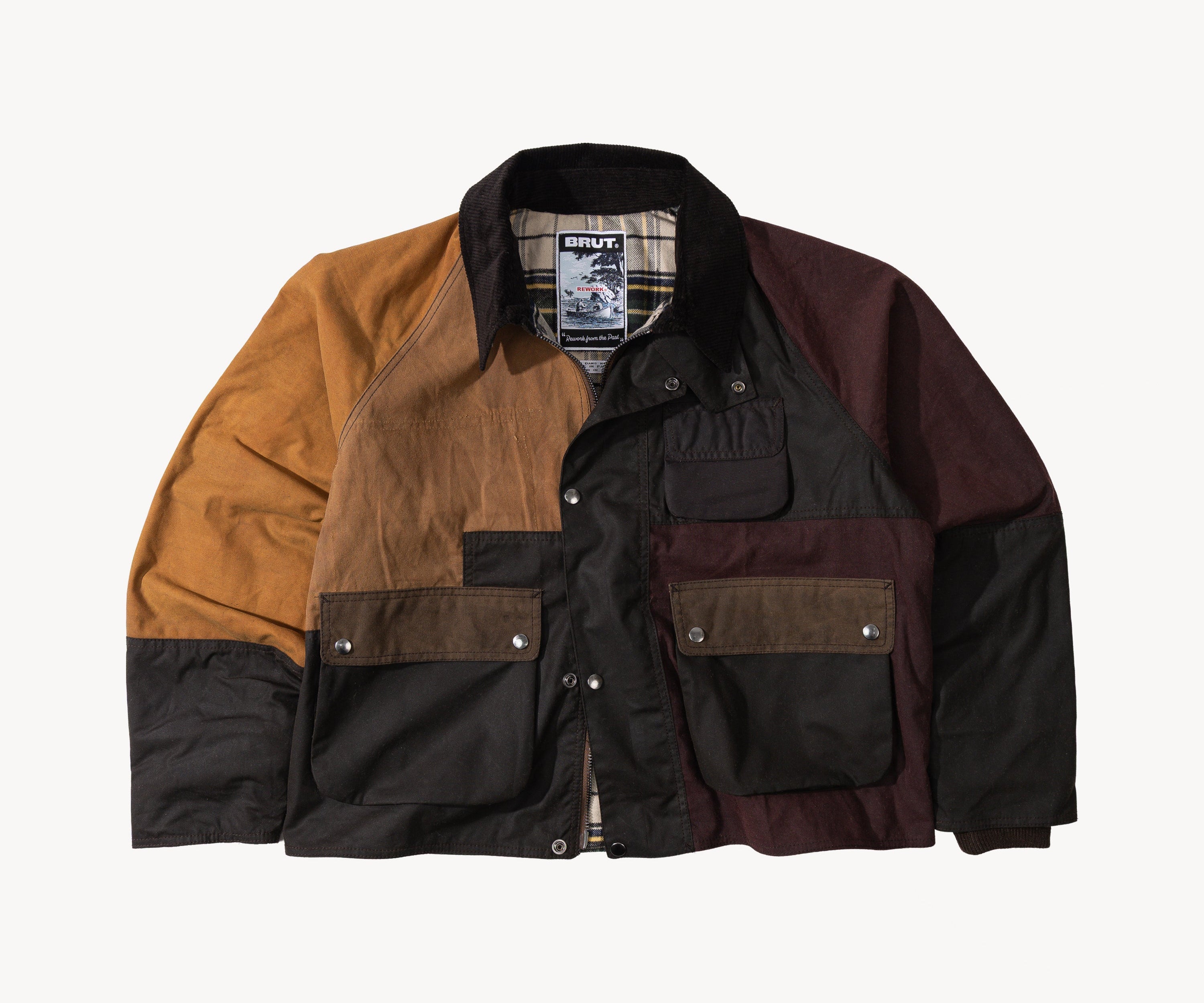 REWORK® FLY WAX JACKET - N° 028 Coats & Jackets MEDIUM / BROWN - BRUT Clothing US