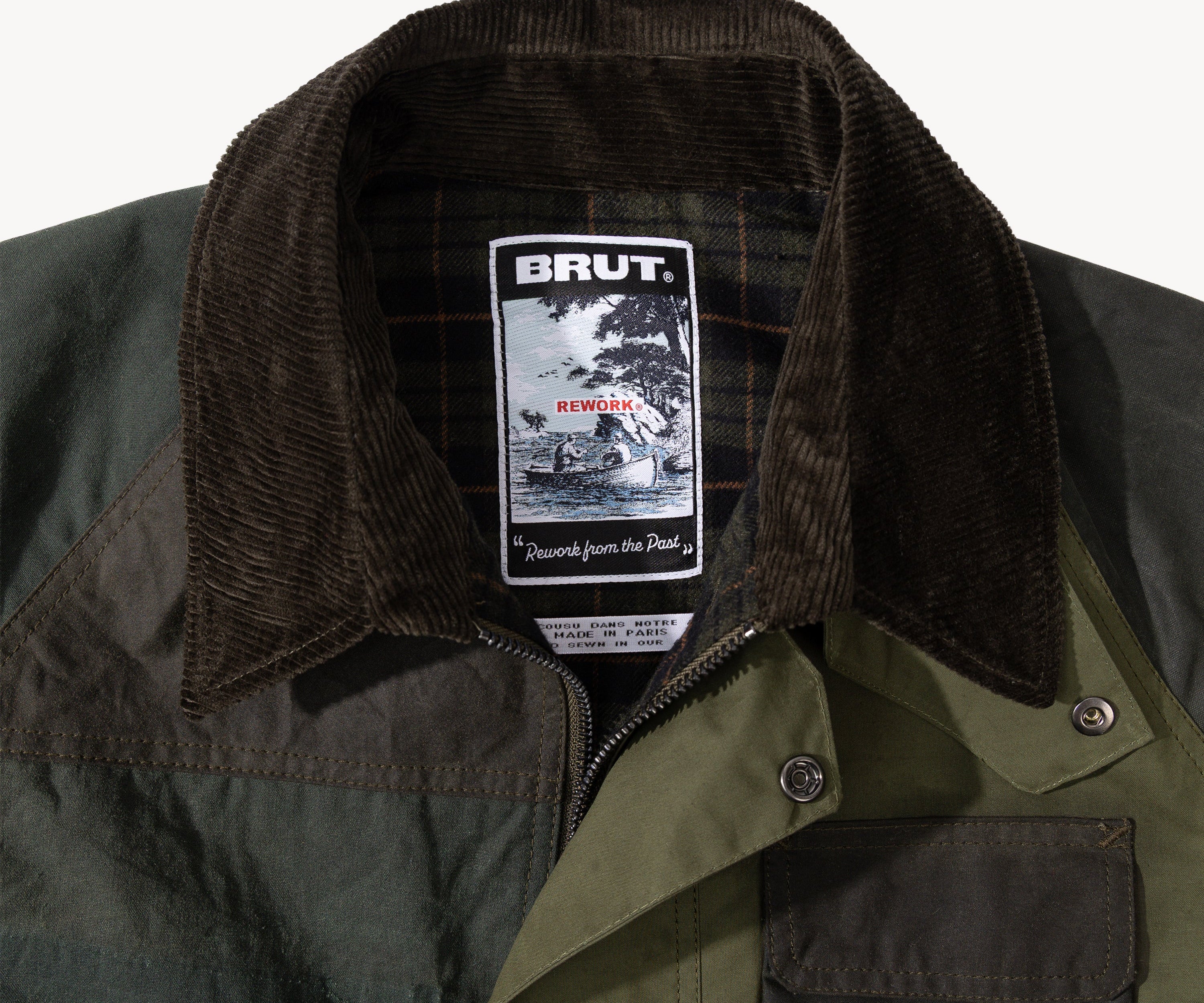 REWORK® FLY WAX JACKET - N° 017 Coats & Jackets MEDIUM / GREEN - BRUT Clothing US