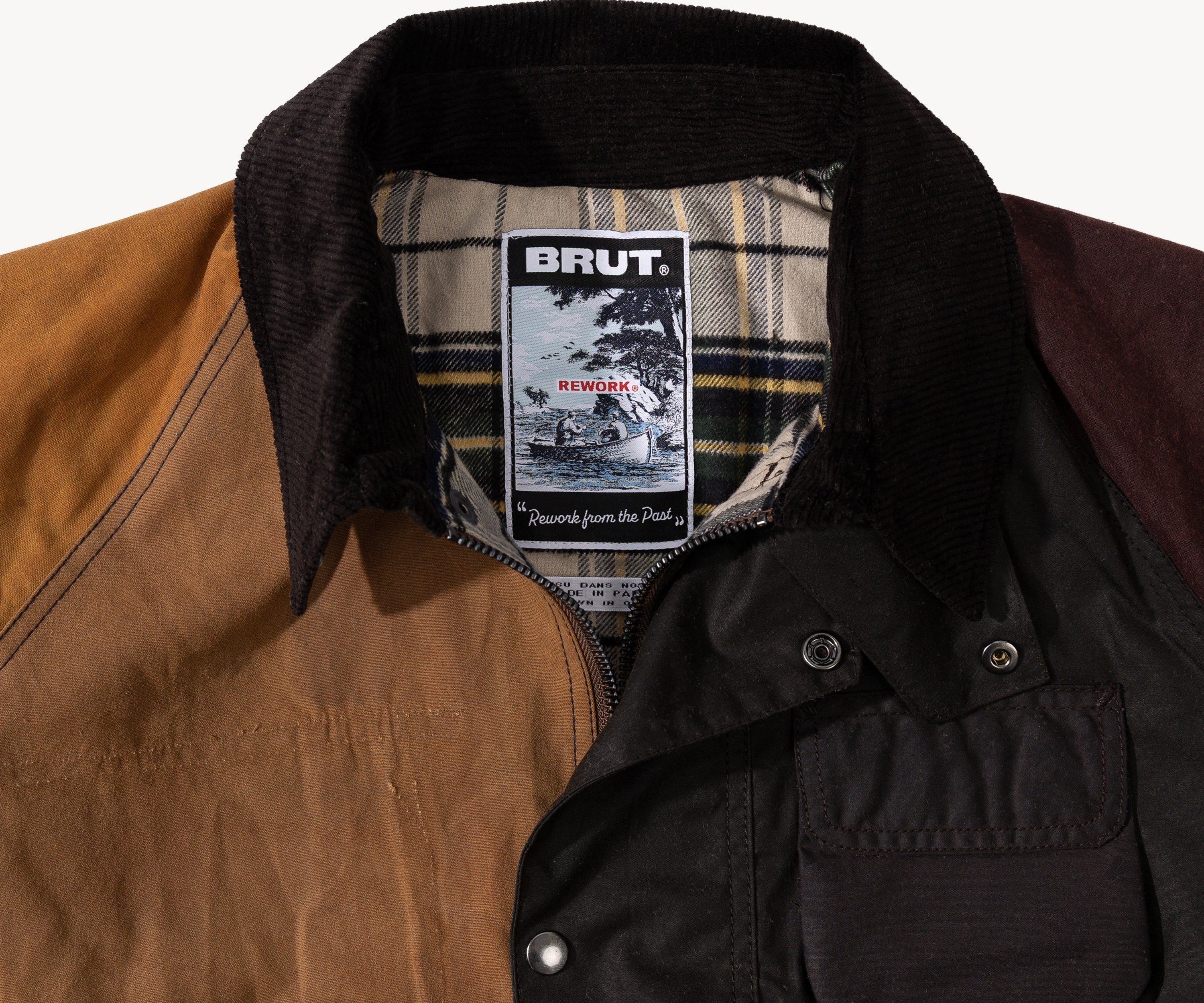 REWORK® FLY WAX JACKET - N° 028 Coats & Jackets MEDIUM / BROWN - BRUT Clothing US