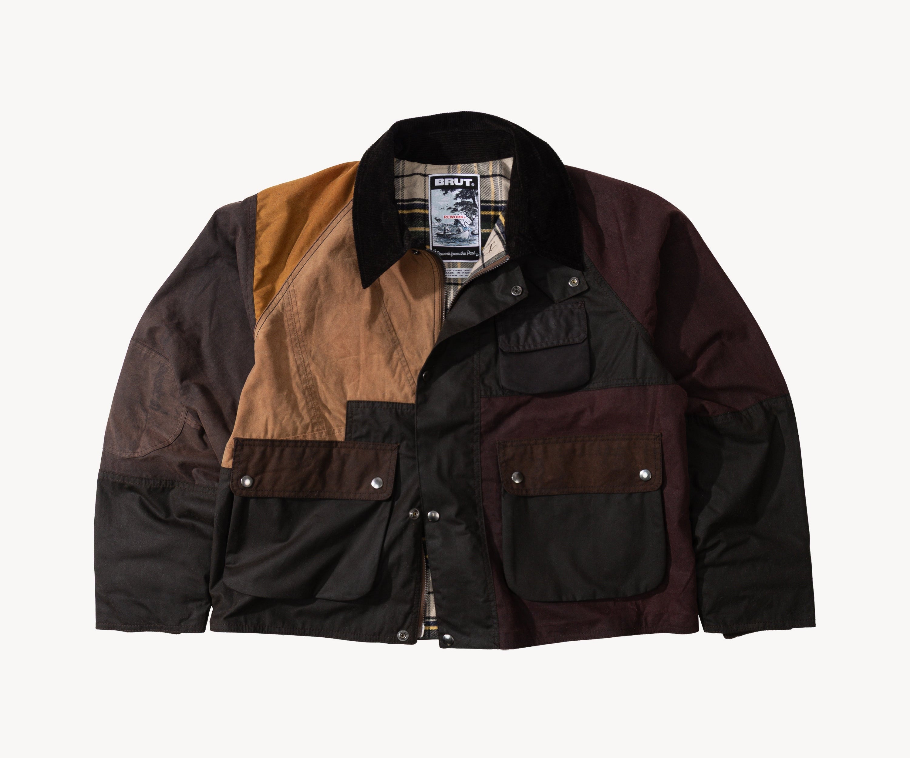 REWORK® FLY WAX JACKET - N° 029 Coats & Jackets MEDIUM / BROWN - BRUT Clothing US