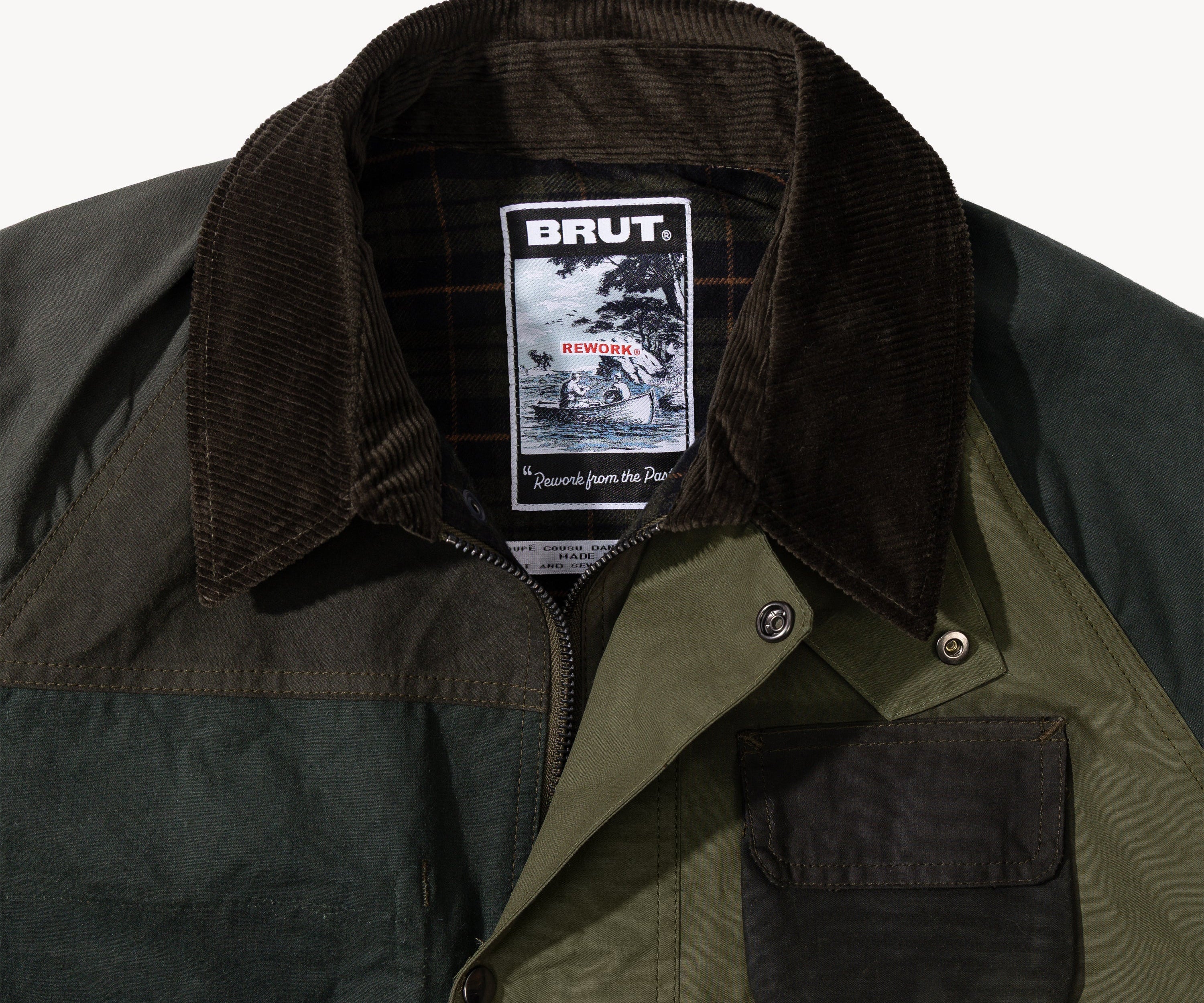 REWORK® FLY WAX JACKET - N° 018 Coats & Jackets MEDIUM / GREEN - BRUT Clothing US