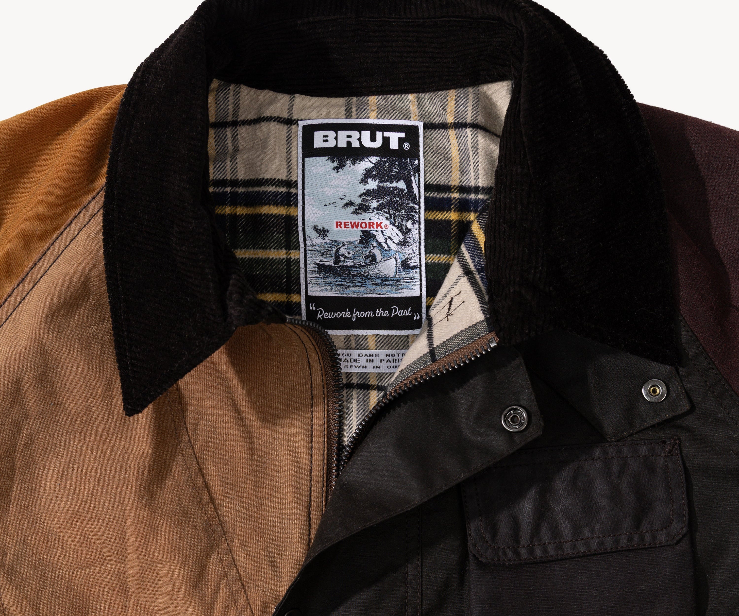 REWORK® FLY WAX JACKET - N° 029 Coats & Jackets MEDIUM / BROWN - BRUT Clothing US