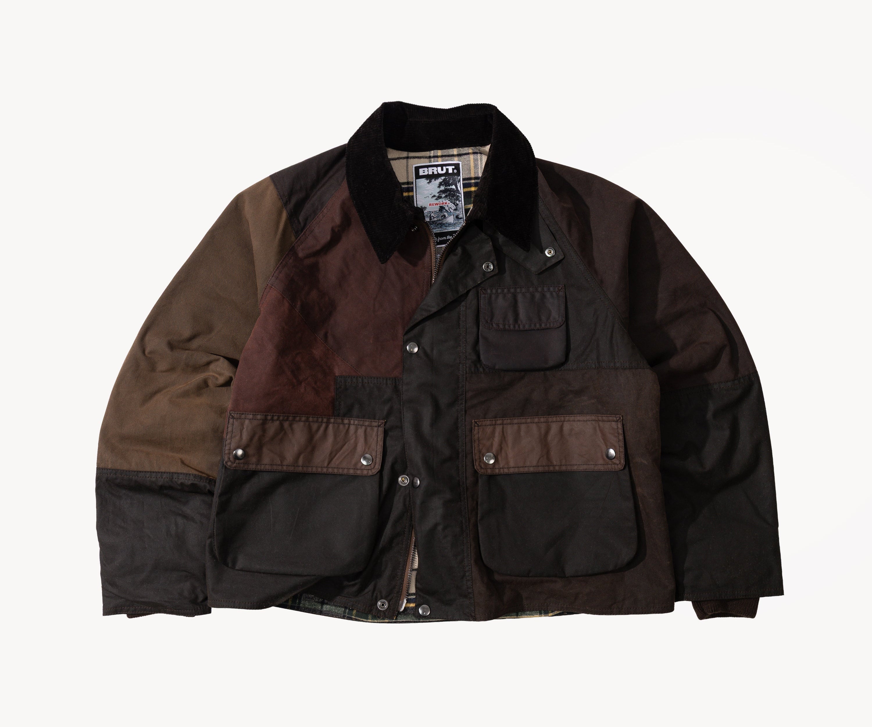 REWORK® FLY WAX JACKET - N° 030 Coats & Jackets MEDIUM / BROWN - BRUT Clothing US