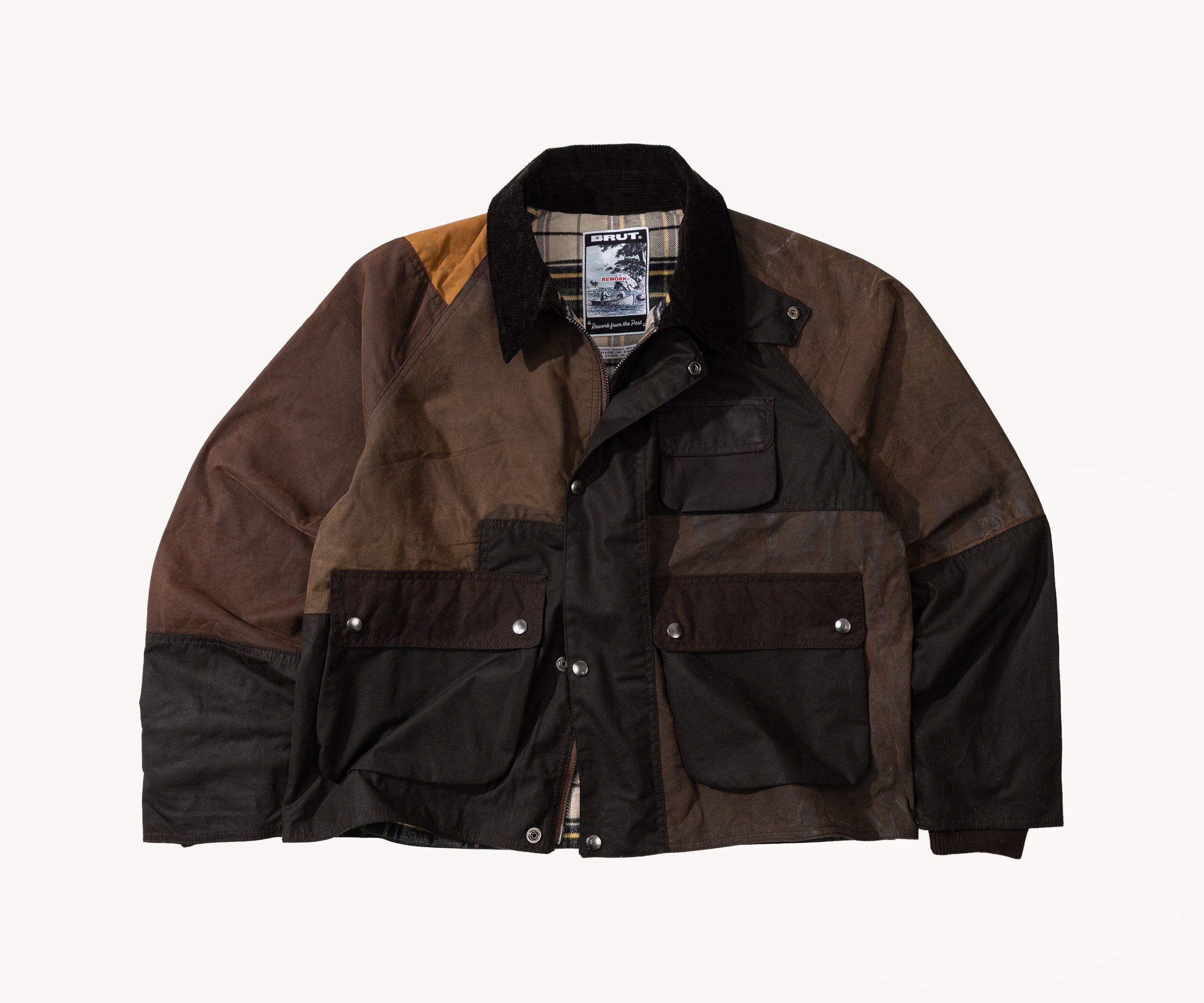 REWORK® FLY WAX JACKET - N° 031 Coats & Jackets MEDIUM / BROWN - BRUT Clothing US