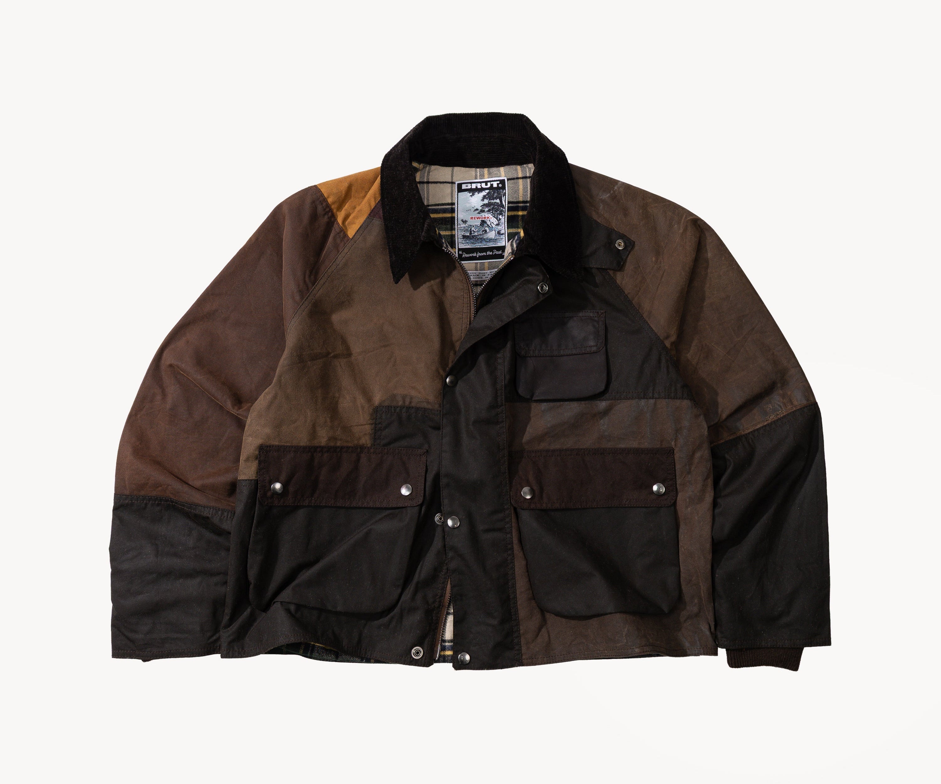 REWORK® FLY WAX JACKET - N° 031 Coats & Jackets MEDIUM / BROWN - BRUT Clothing US