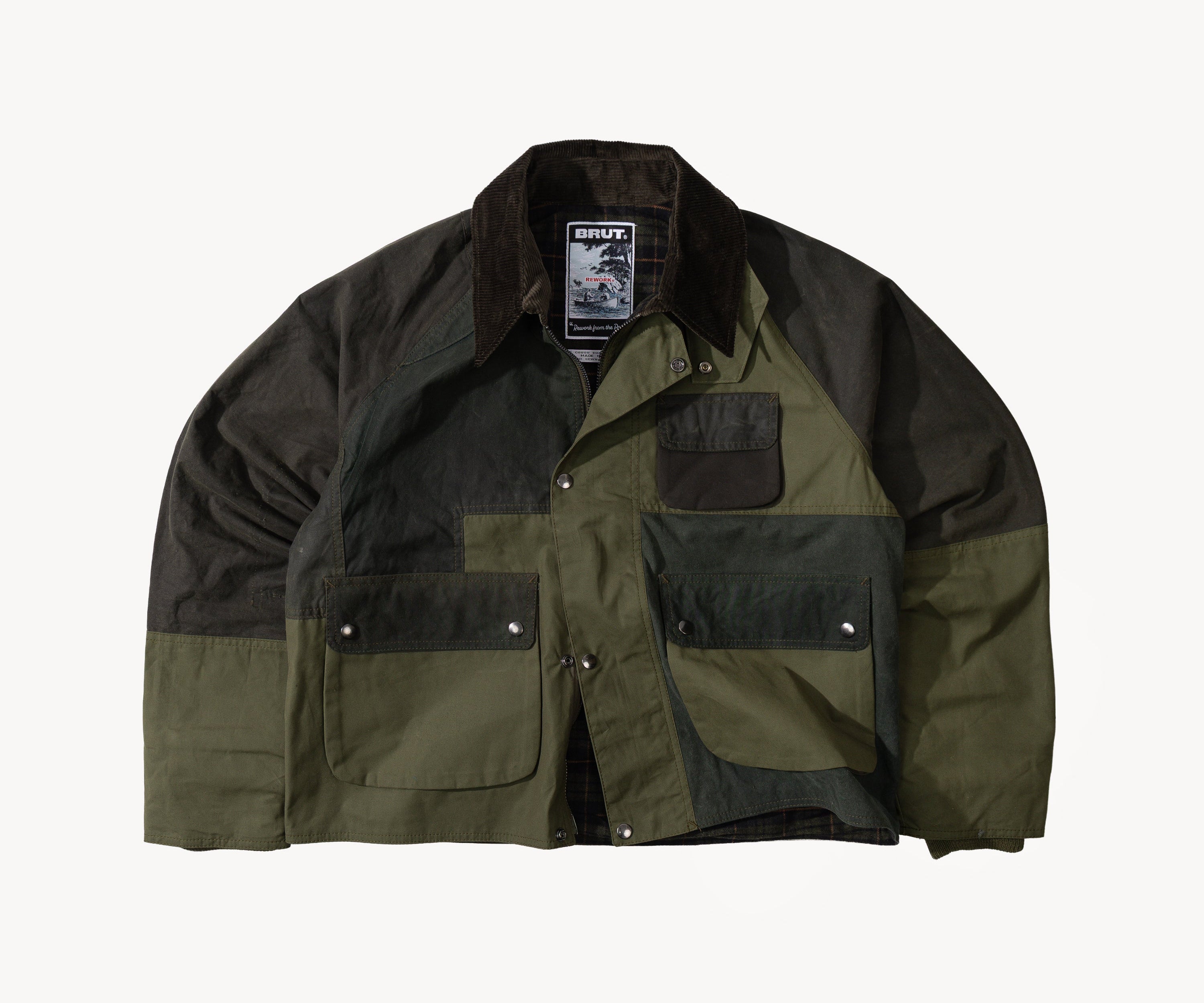 REWORK® FLY WAX JACKET - N° 020 Coats & Jackets MEDIUM / GREEN - BRUT Clothing US