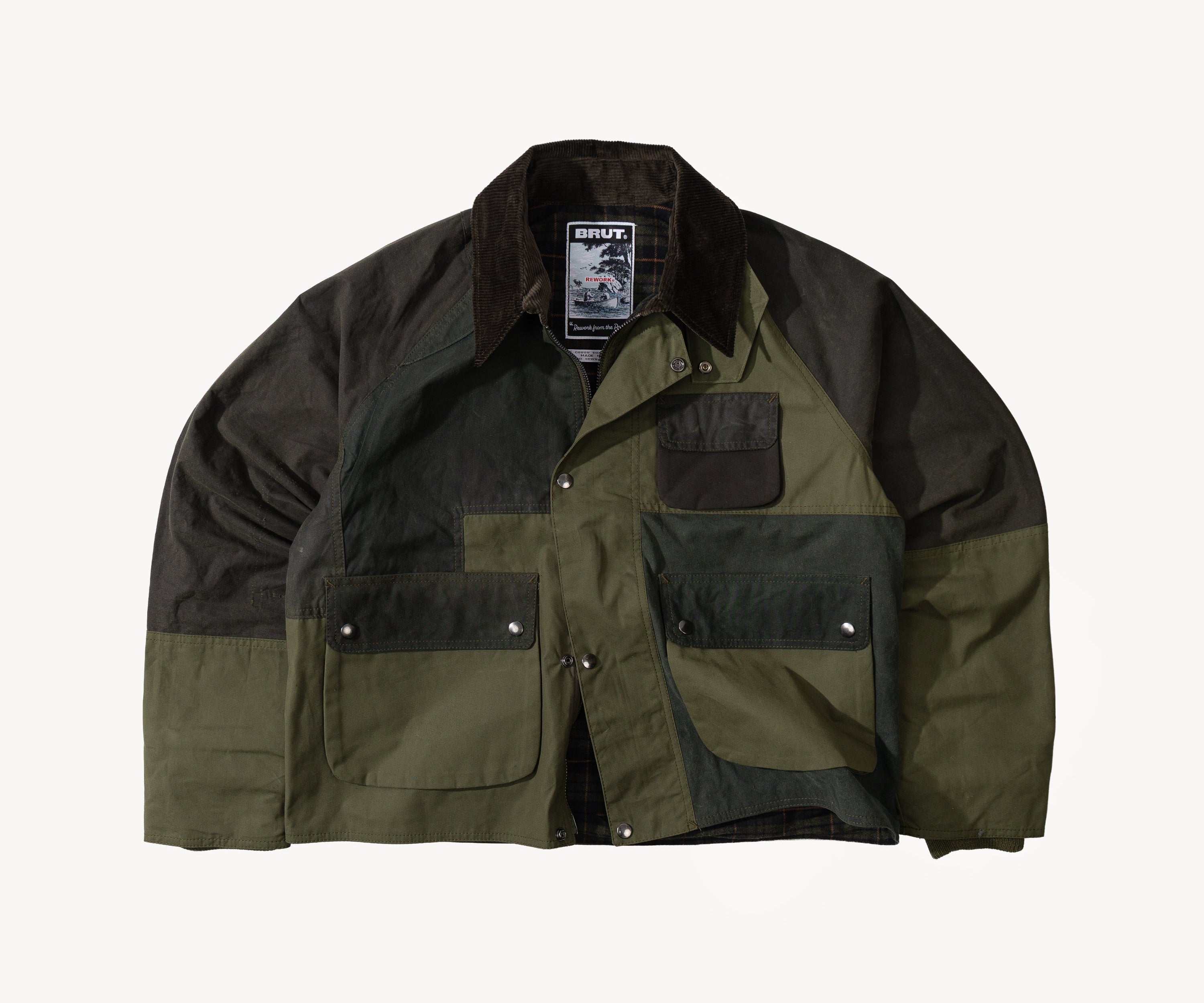 REWORK® FLY WAX JACKET - N° 020 Coats & Jackets MEDIUM / GREEN - BRUT Clothing US