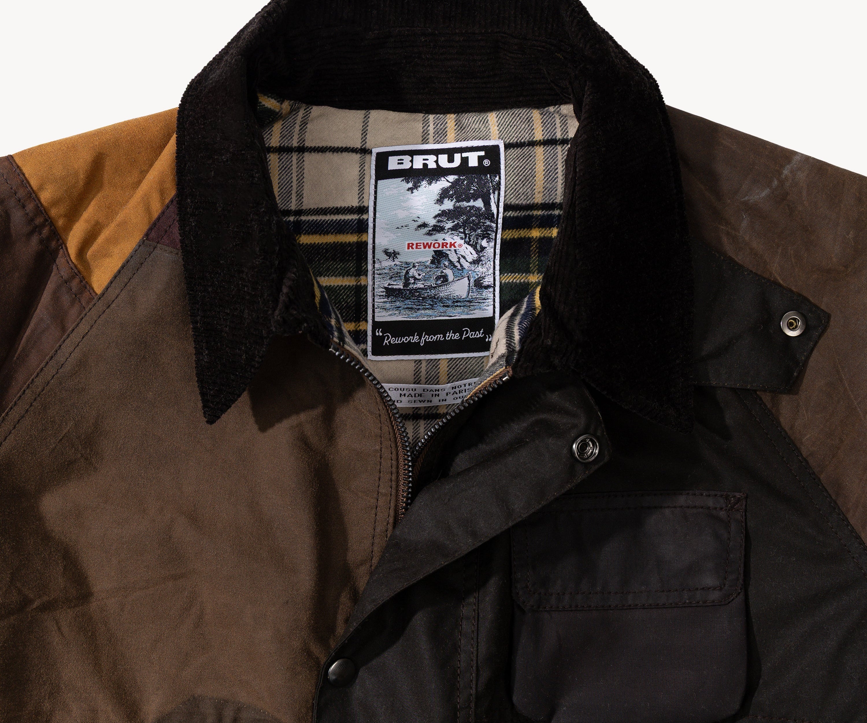 REWORK® FLY WAX JACKET - N° 031 Coats & Jackets MEDIUM / BROWN - BRUT Clothing US