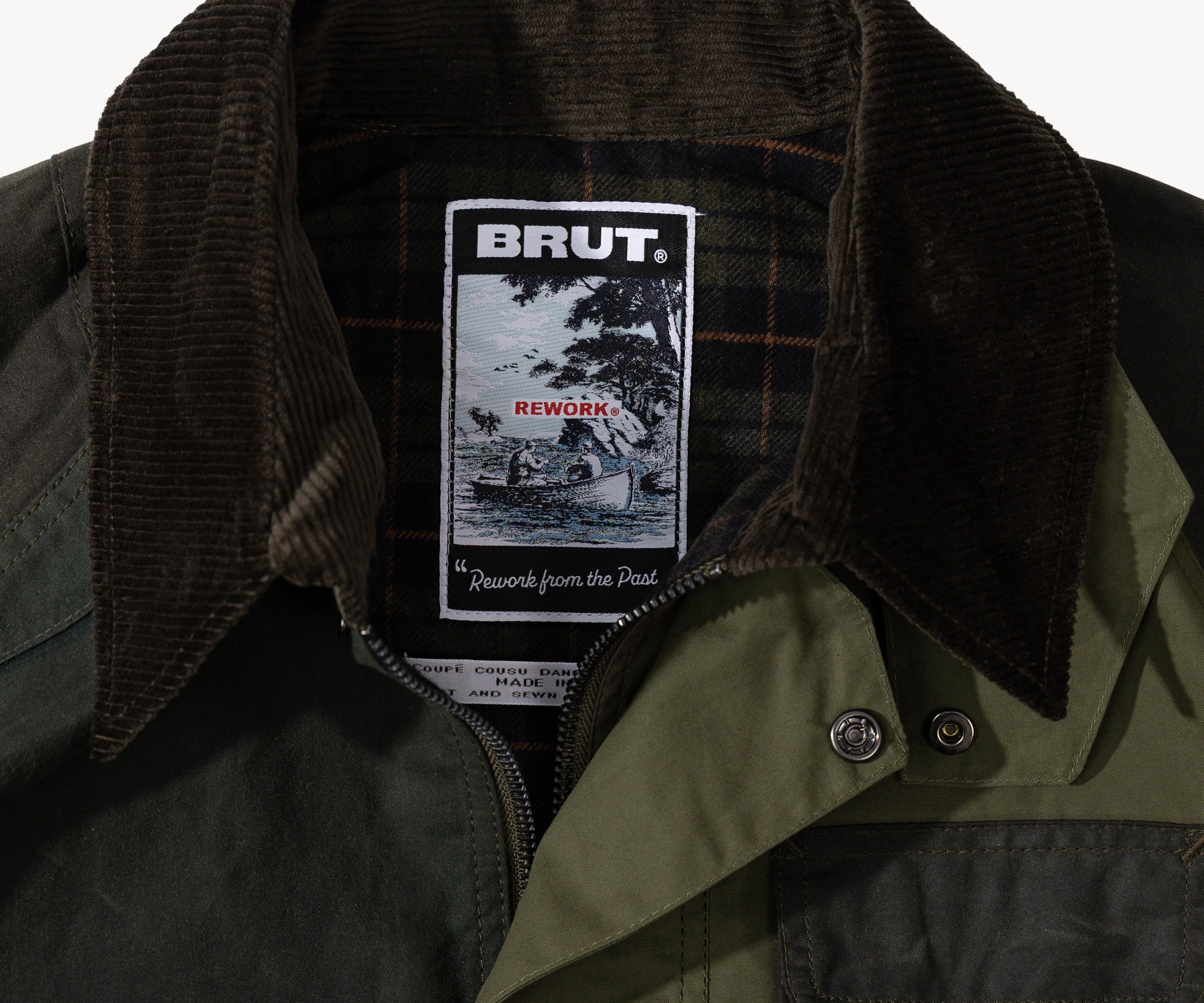REWORK® FLY WAX JACKET - N° 020 Coats & Jackets MEDIUM / GREEN - BRUT Clothing US