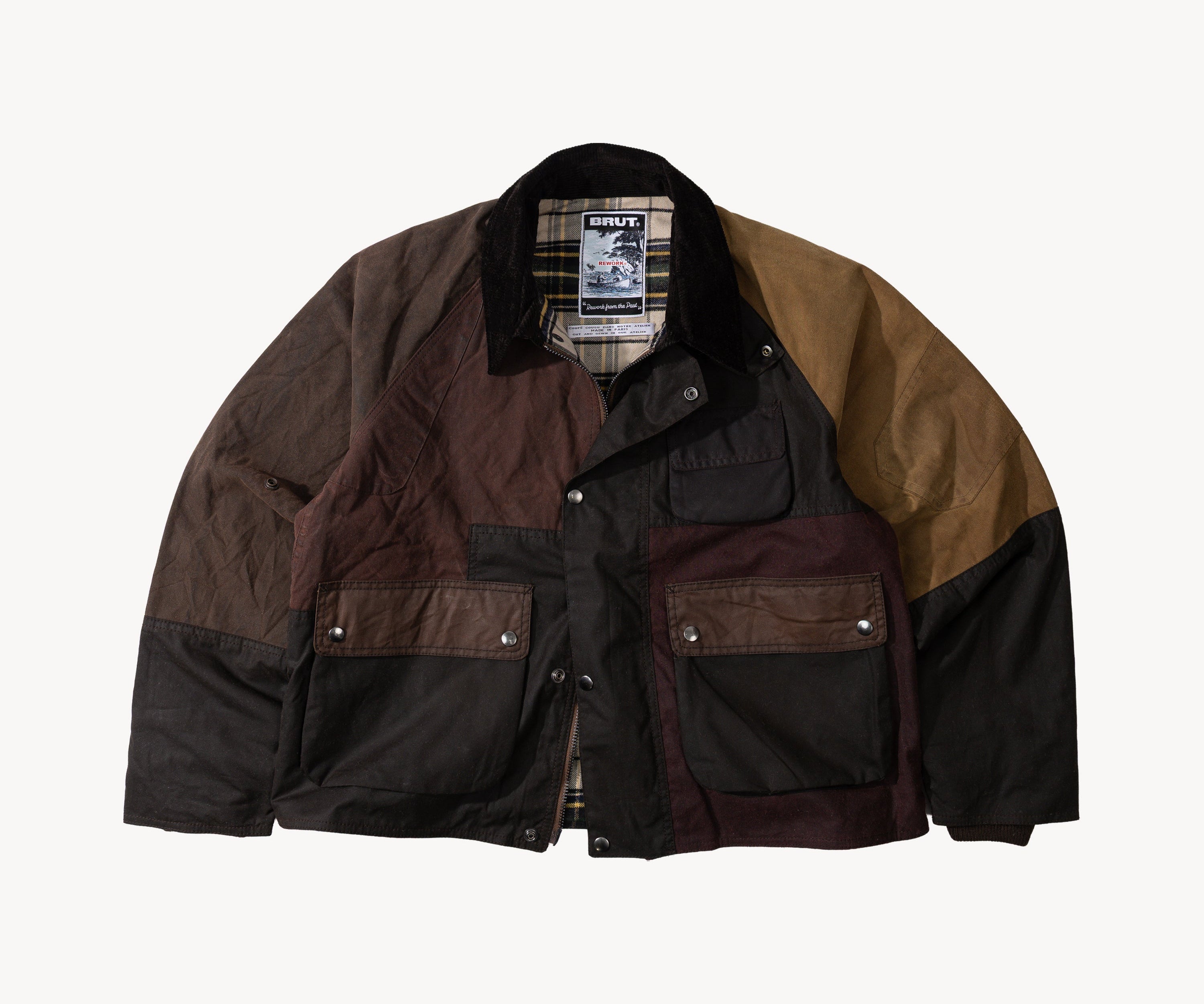 REWORK® FLY WAX JACKET - N° 032 Coats & Jackets MEDIUM / BROWN - BRUT Clothing US