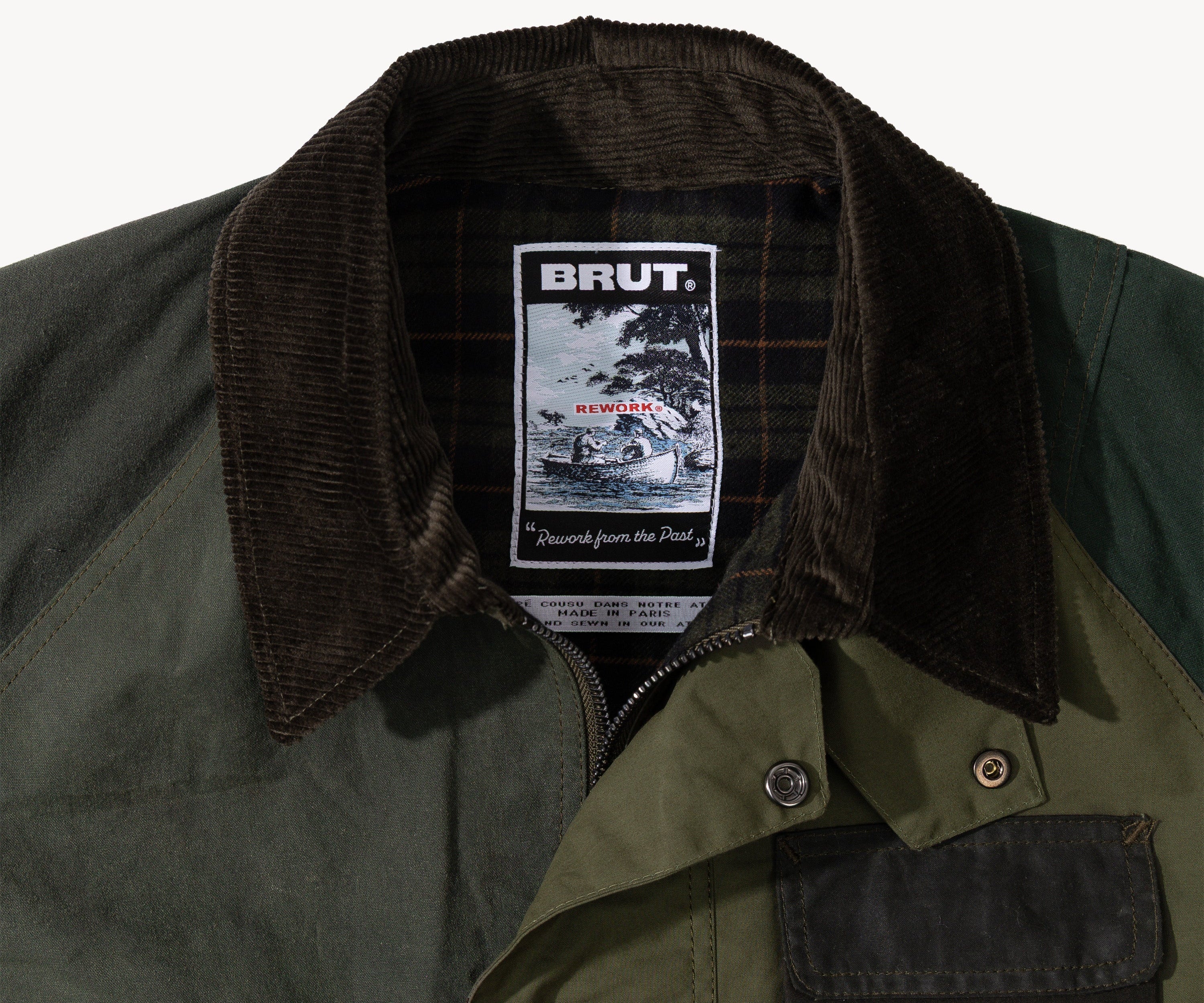 REWORK® FLY WAX JACKET - N° 022 Coats & Jackets MEDIUM / GREEN - BRUT Clothing US