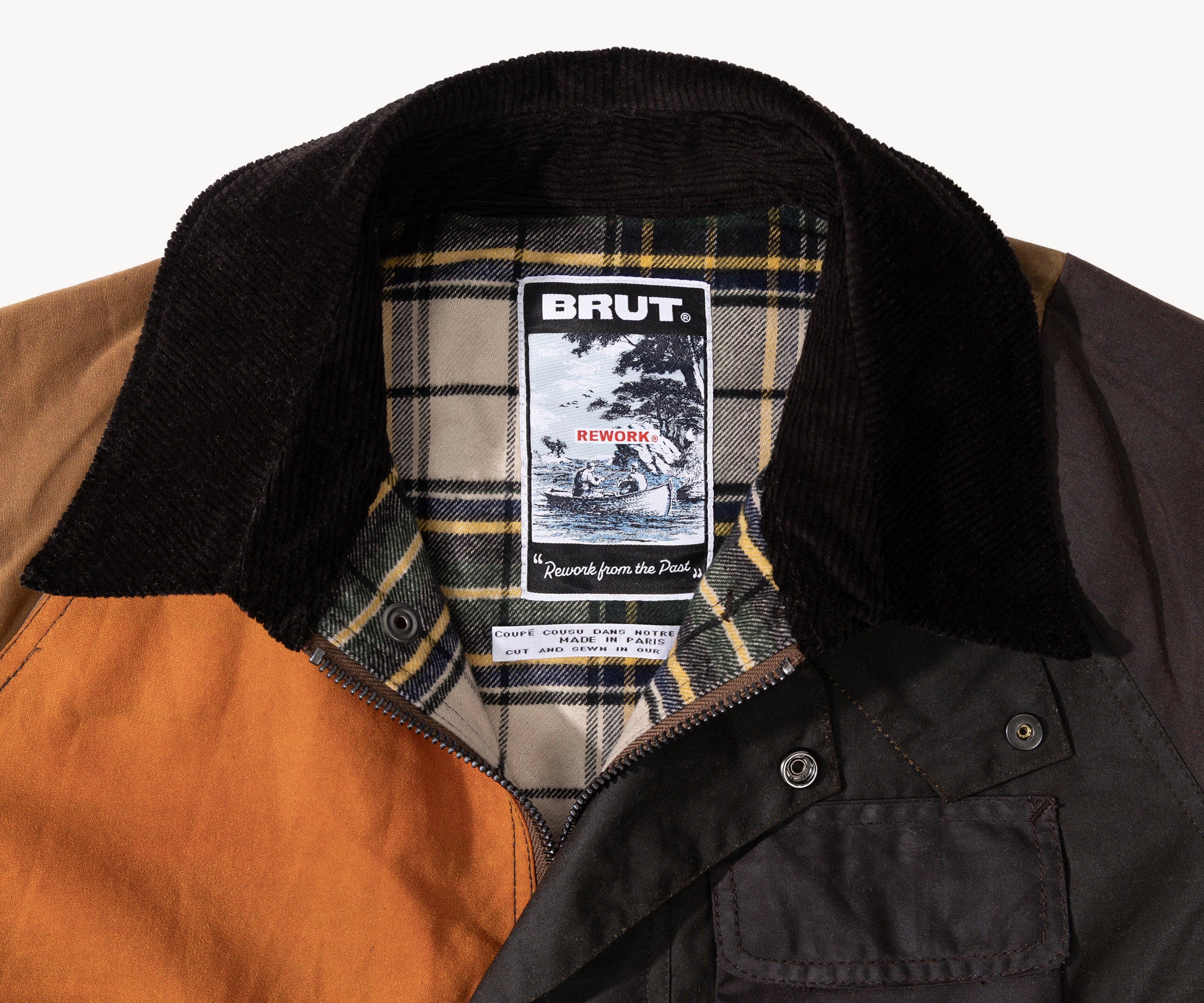REWORK® FLY WAX JACKET - N° 009 Coats & Jackets SMALL / BROWN - BRUT Clothing US
