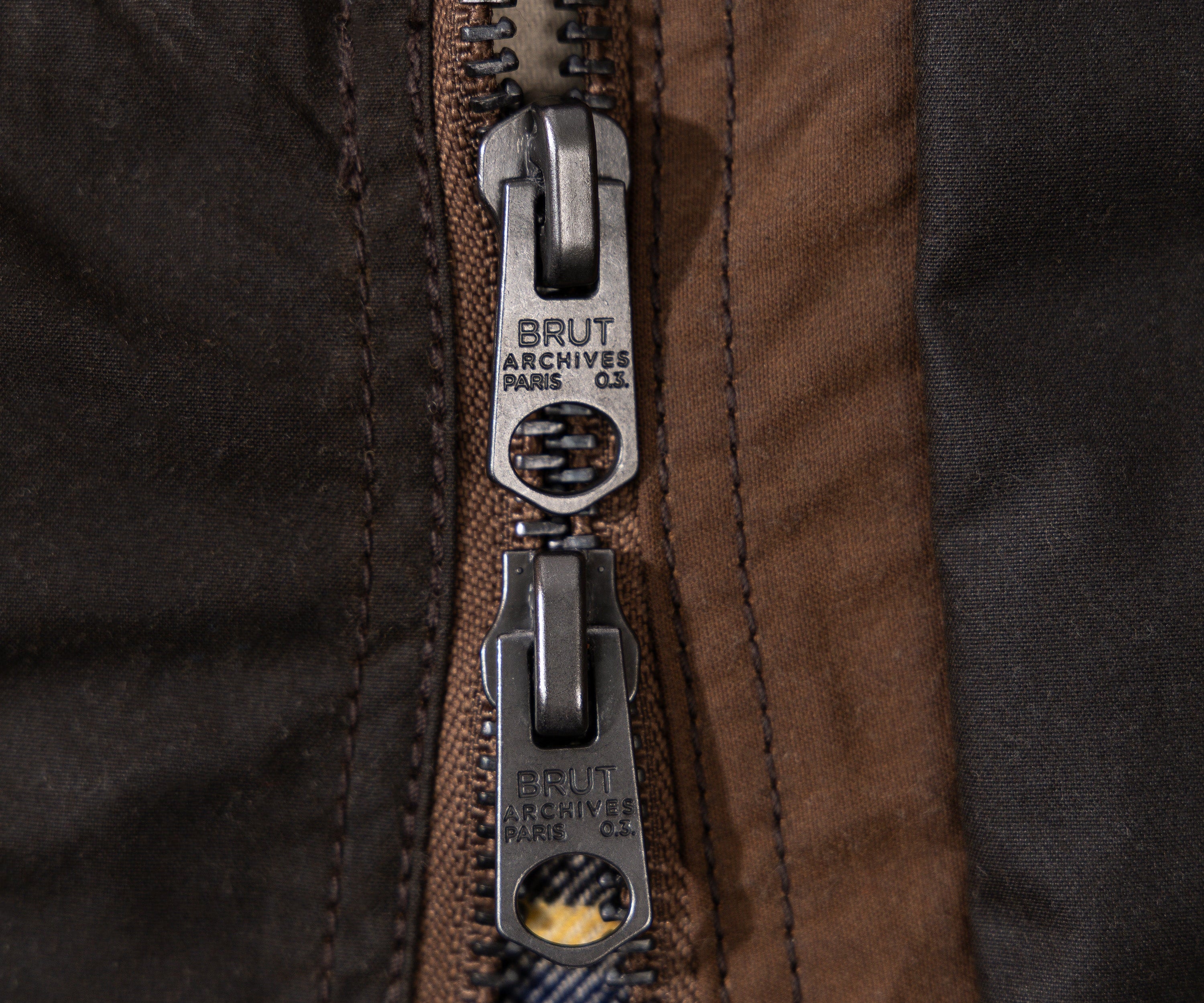 REWORK® FLY WAX JACKET - N° 009 Coats & Jackets SMALL / BROWN - BRUT Clothing US