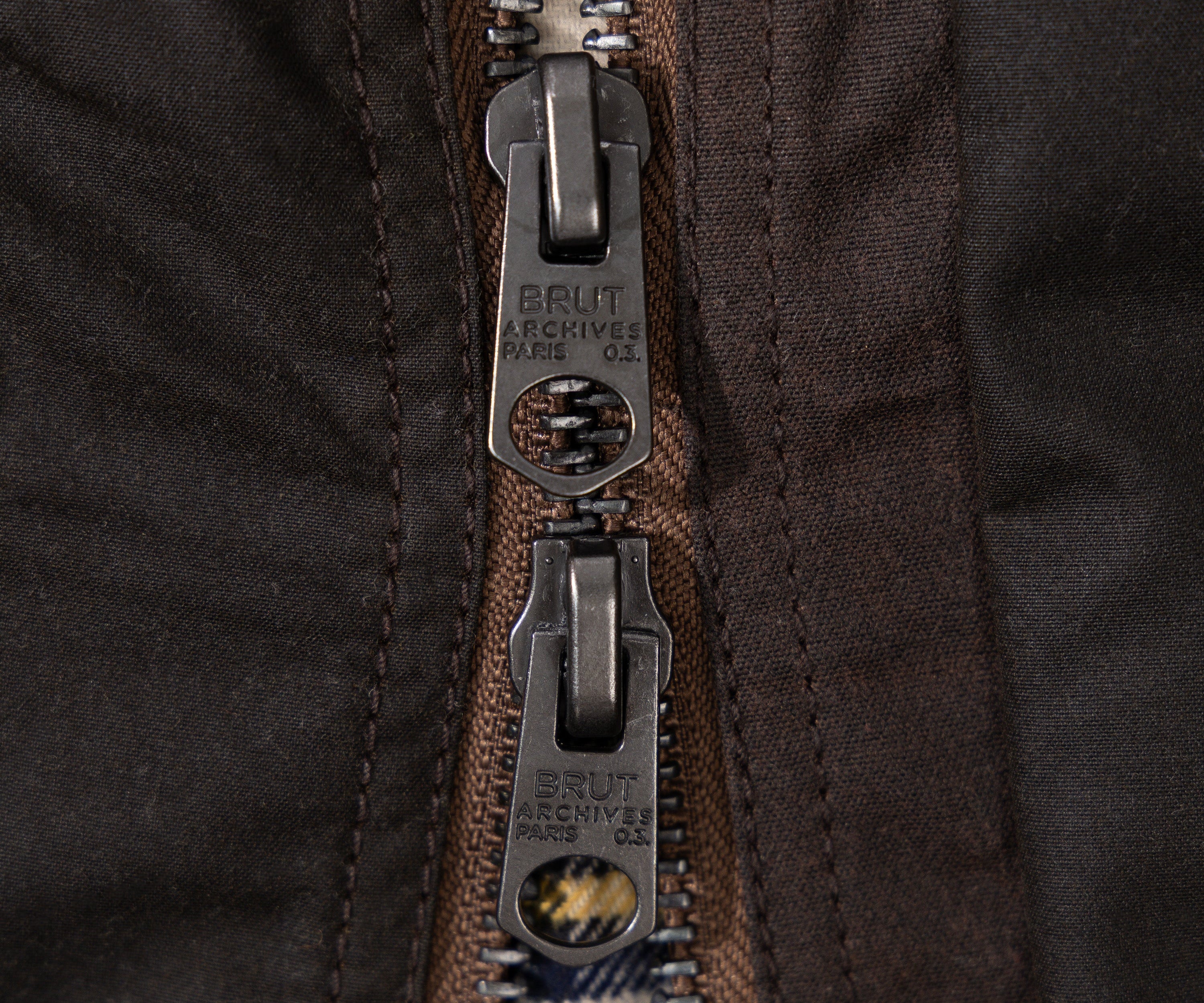 REWORK® FLY WAX JACKET - N° 011 Coats & Jackets SMALL / BROWN - BRUT Clothing US