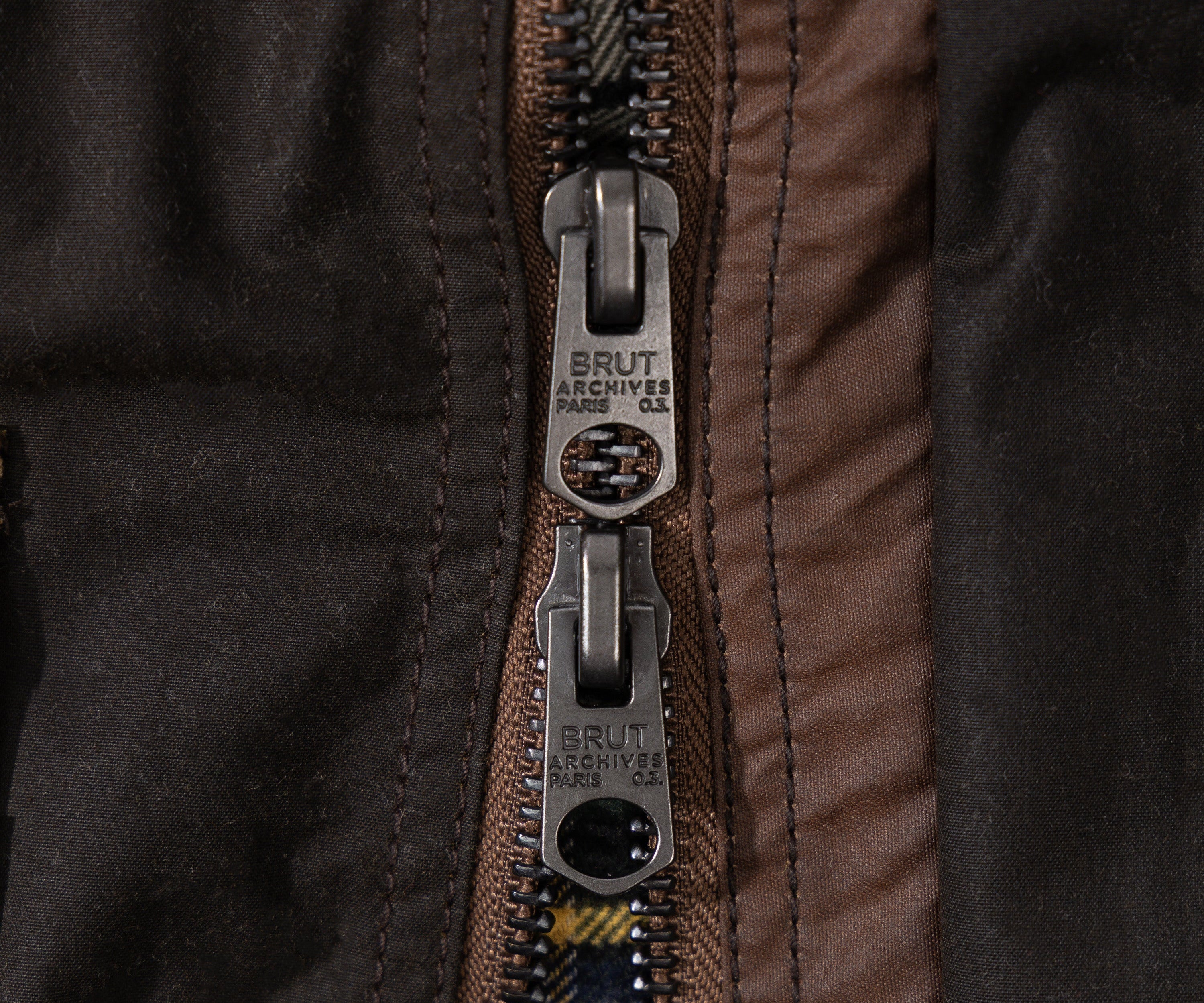 REWORK® FLY WAX JACKET - N° 012 Coats & Jackets SMALL / BROWN - BRUT Clothing US