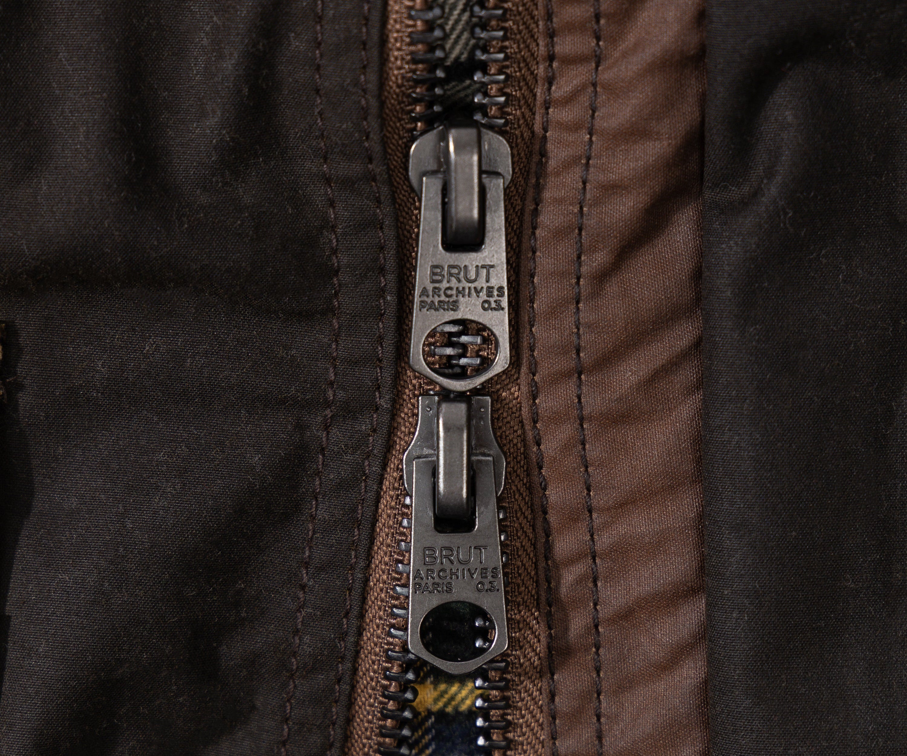 REWORK® FLY WAX JACKET - N° 012 Coats & Jackets SMALL / BROWN - BRUT Clothing US