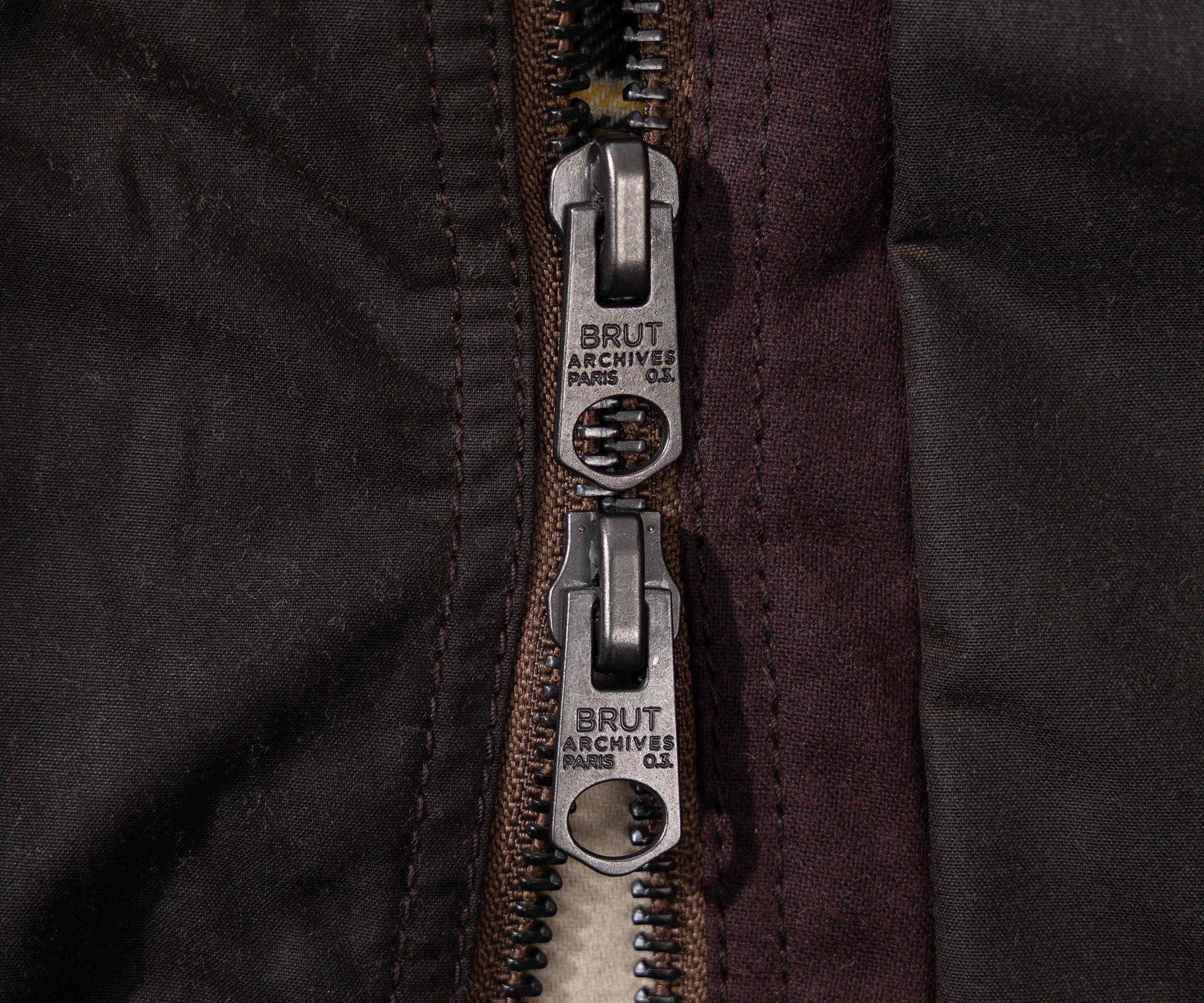 REWORK® FLY WAX JACKET - N° 062 Coats & Jackets X-LARGE / BROWN - BRUT Clothing US