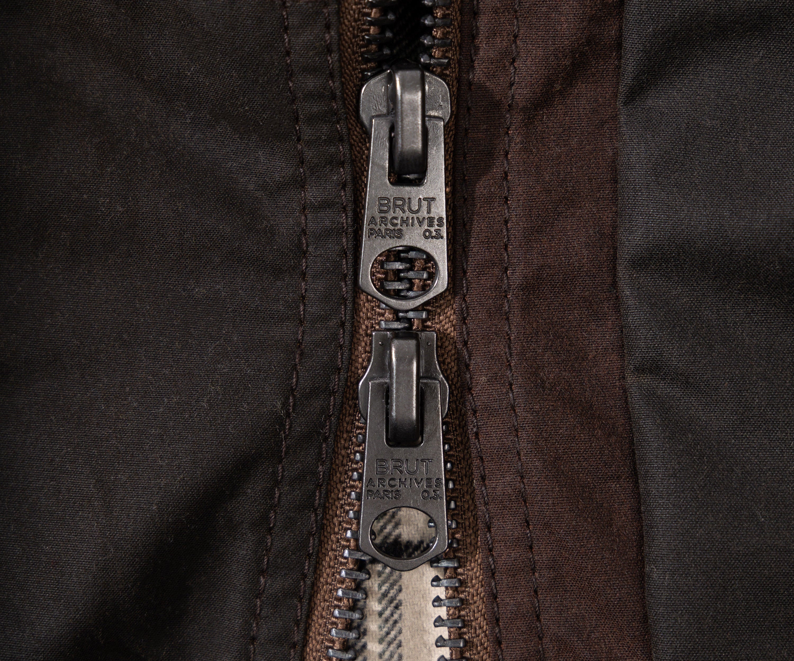 REWORK® FLY WAX JACKET - N° 064 Coats & Jackets X-LARGE / BROWN - BRUT Clothing US
