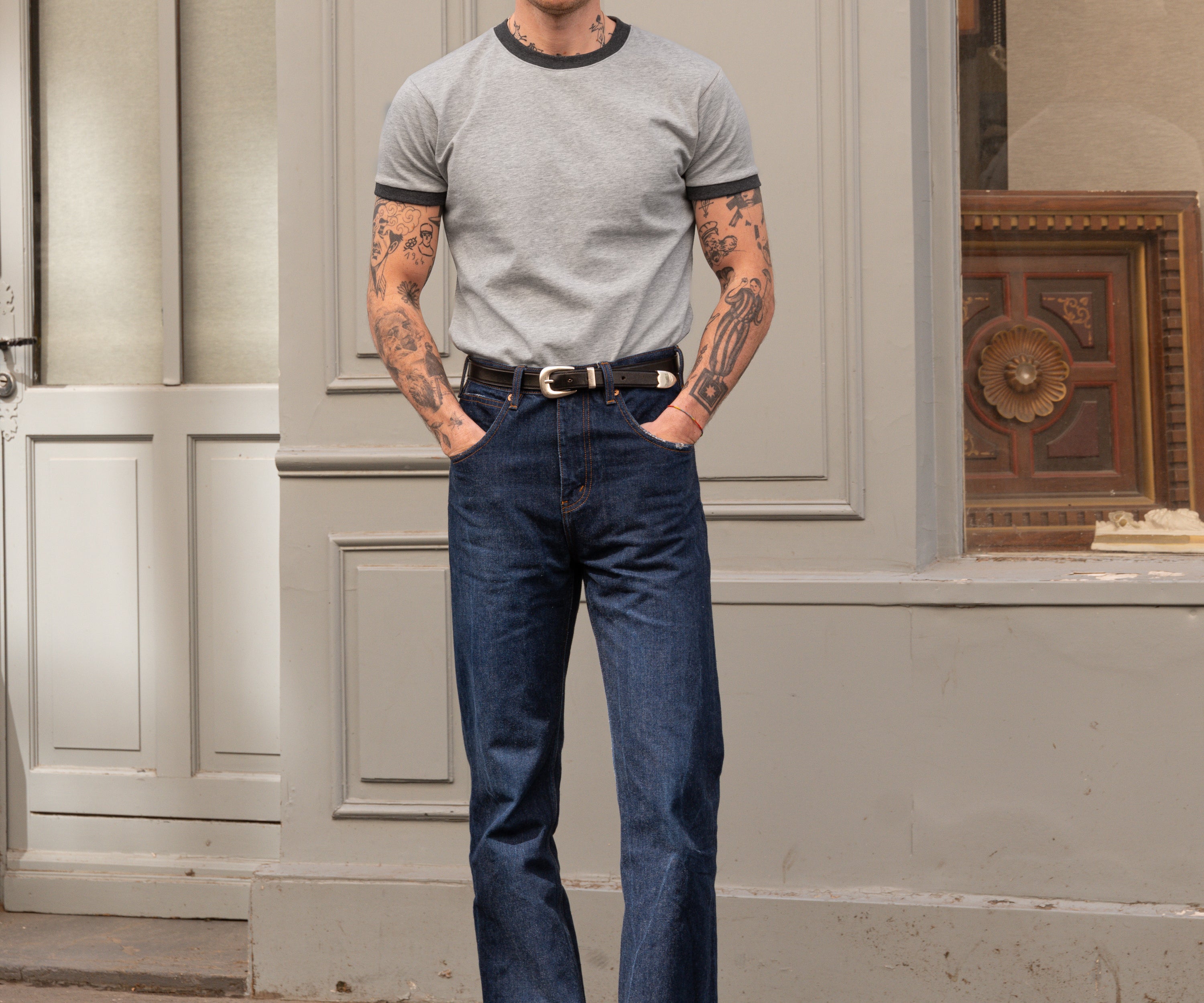 THE RINGER TEE T-Shirts X-SMALL / GREY - BRUT Clothing US