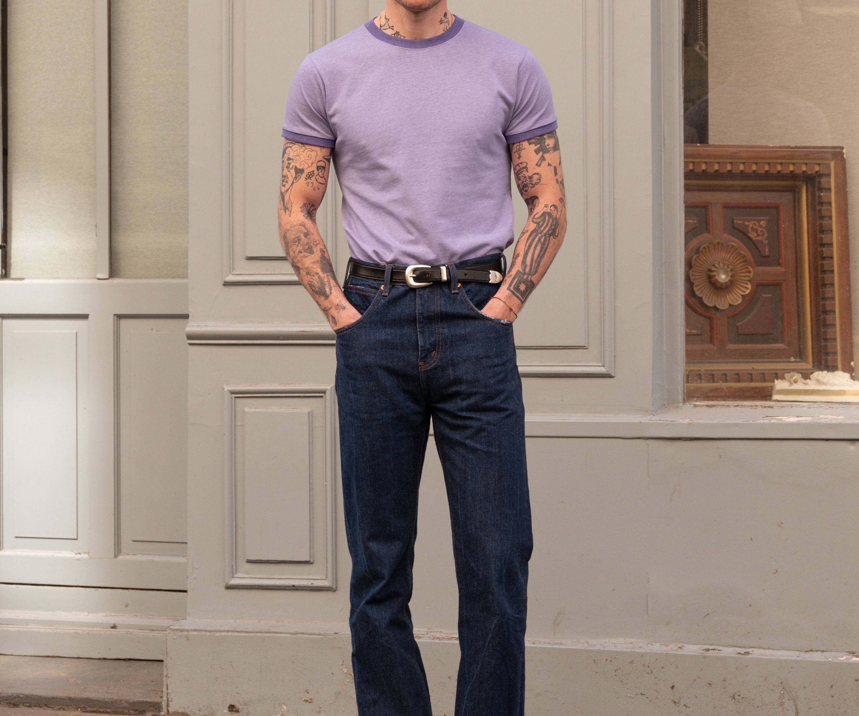 THE RINGER TEE T-Shirts X-SMALL / LIGHT PURPLE - BRUT Clothing US