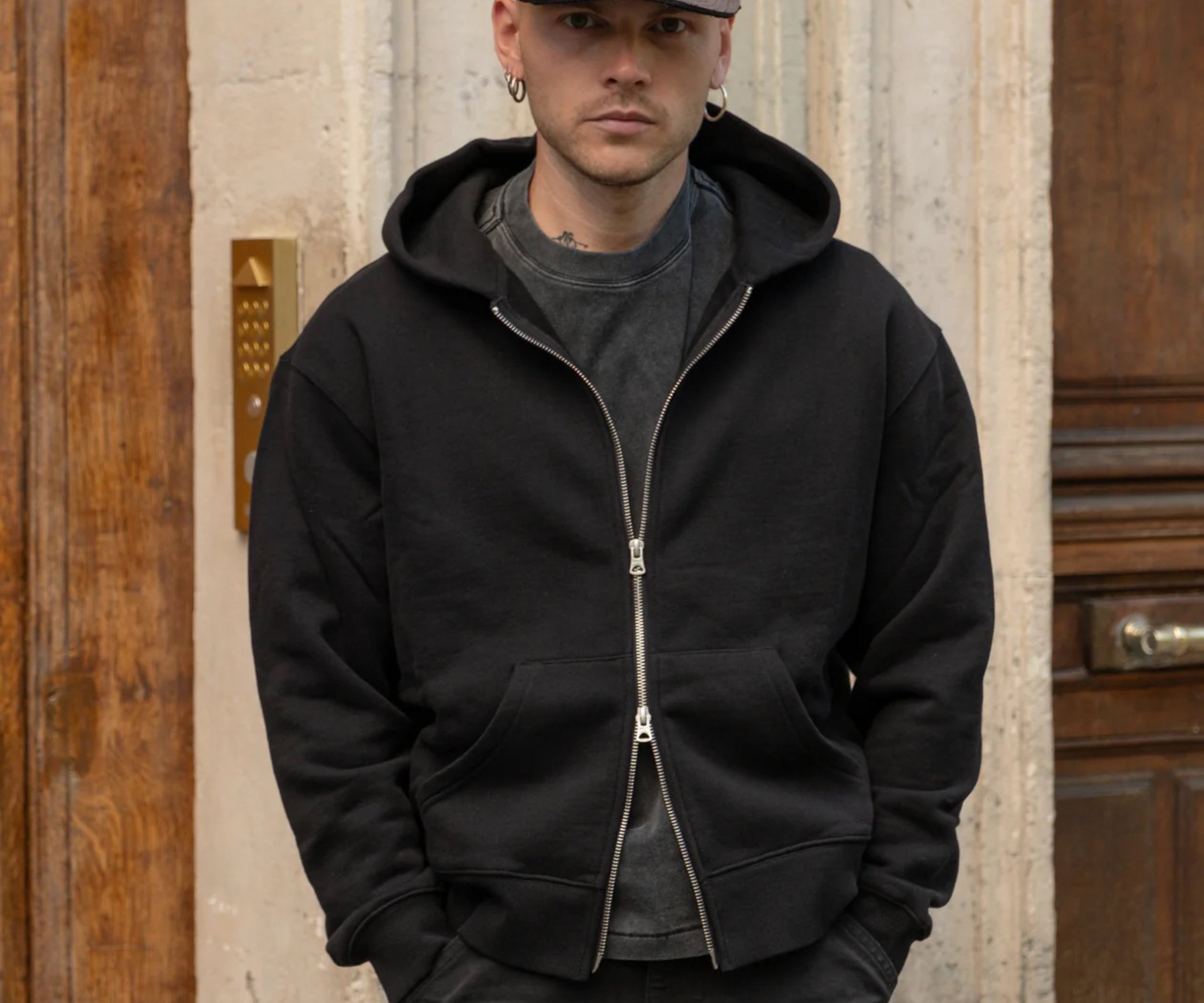 THE ZIP SWEAT Sweatshirts X-SMALL / BLACK - BRUT Clothing US