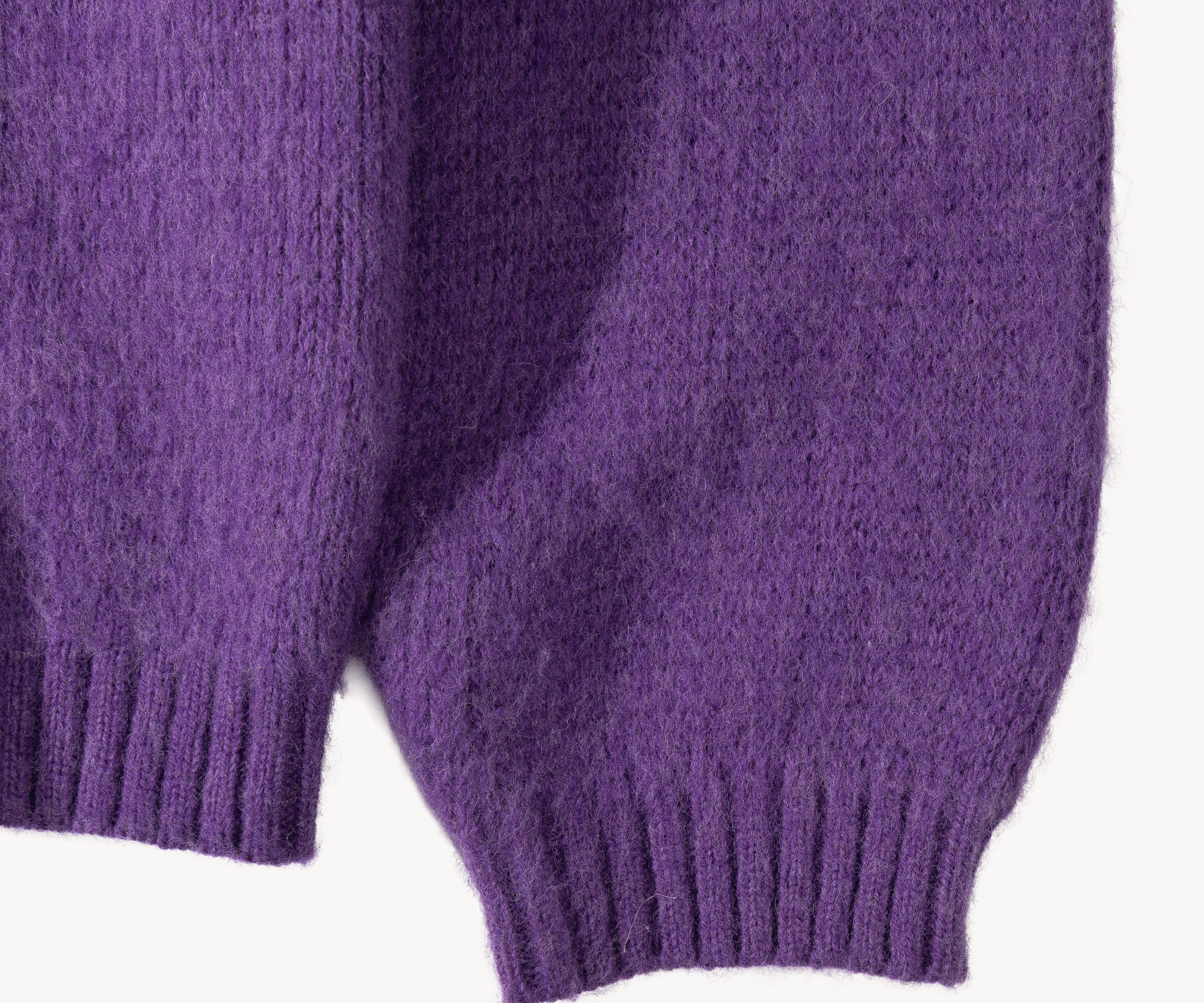 THE SHAGGY CARDIGAN Knitwear SMALL / PURPLE - BRUT Clothing US