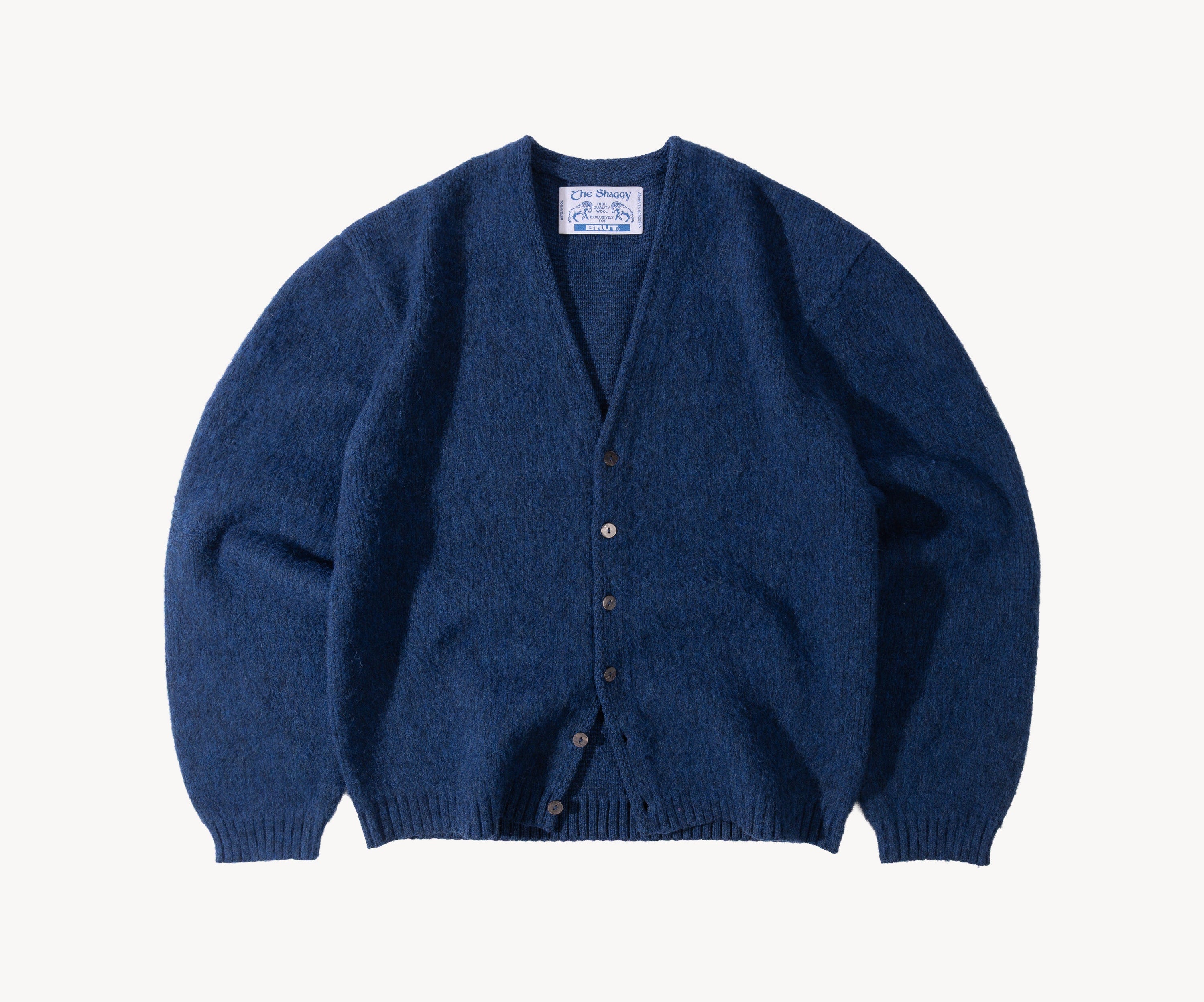 THE SHAGGY CARDIGAN Knitwear SMALL / BLUE - BRUT Clothing US