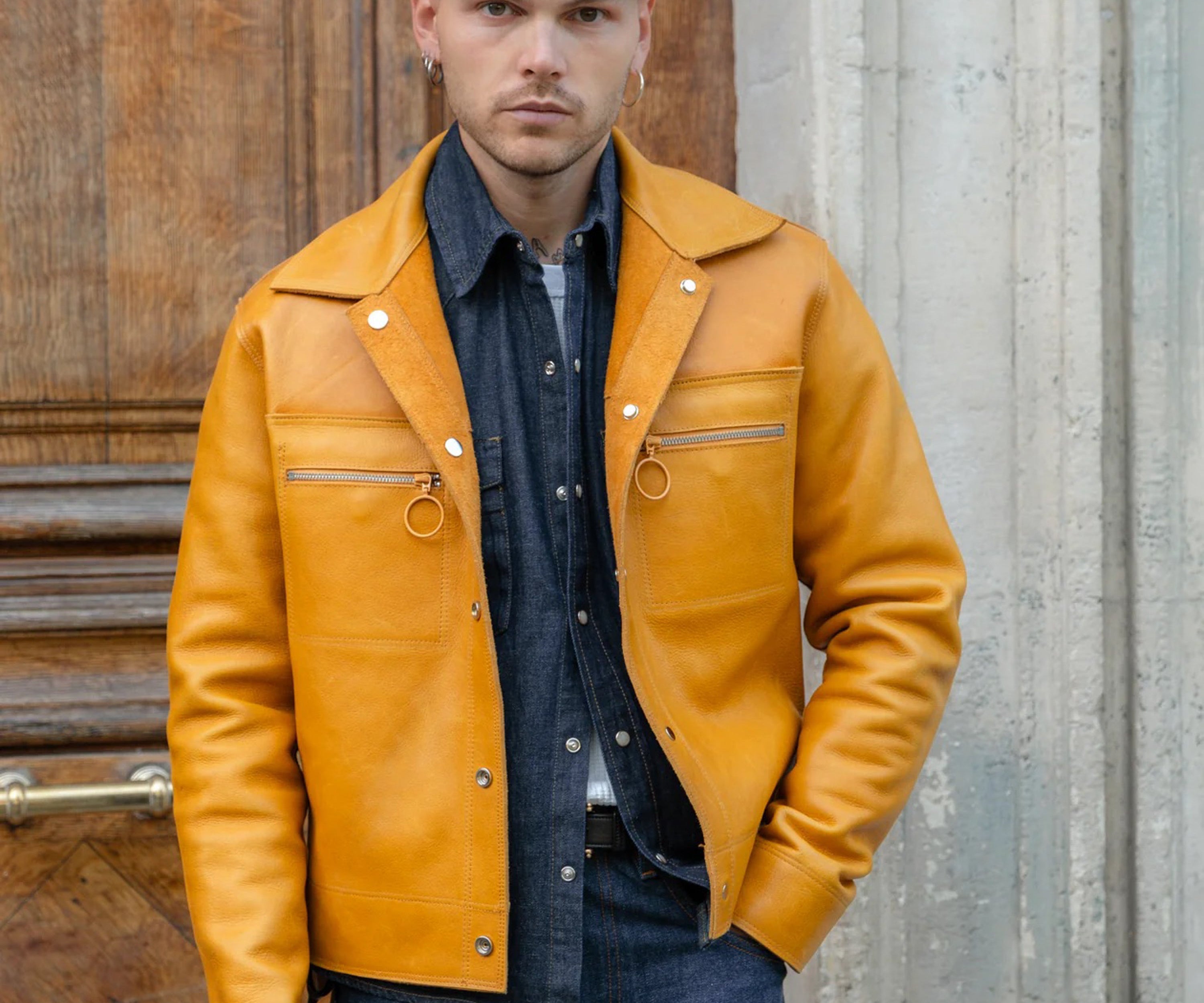 THE REVERSIBLE TRUCKER Coats & Jackets SMALL / MUSTARD - BRUT Clothing US