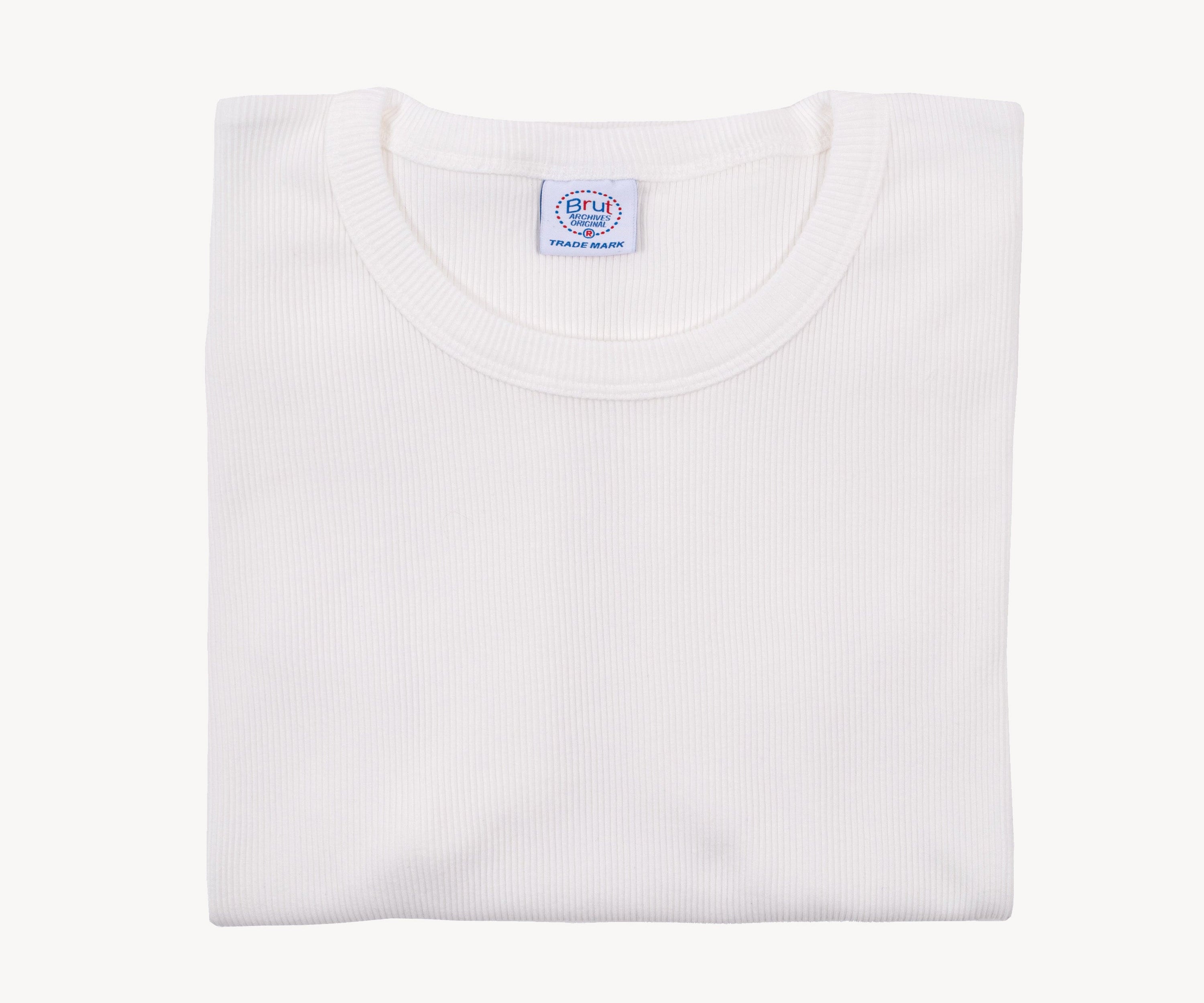 THE RIB TEE T-Shirts X-SMALL / WHITE - BRUT Clothing
